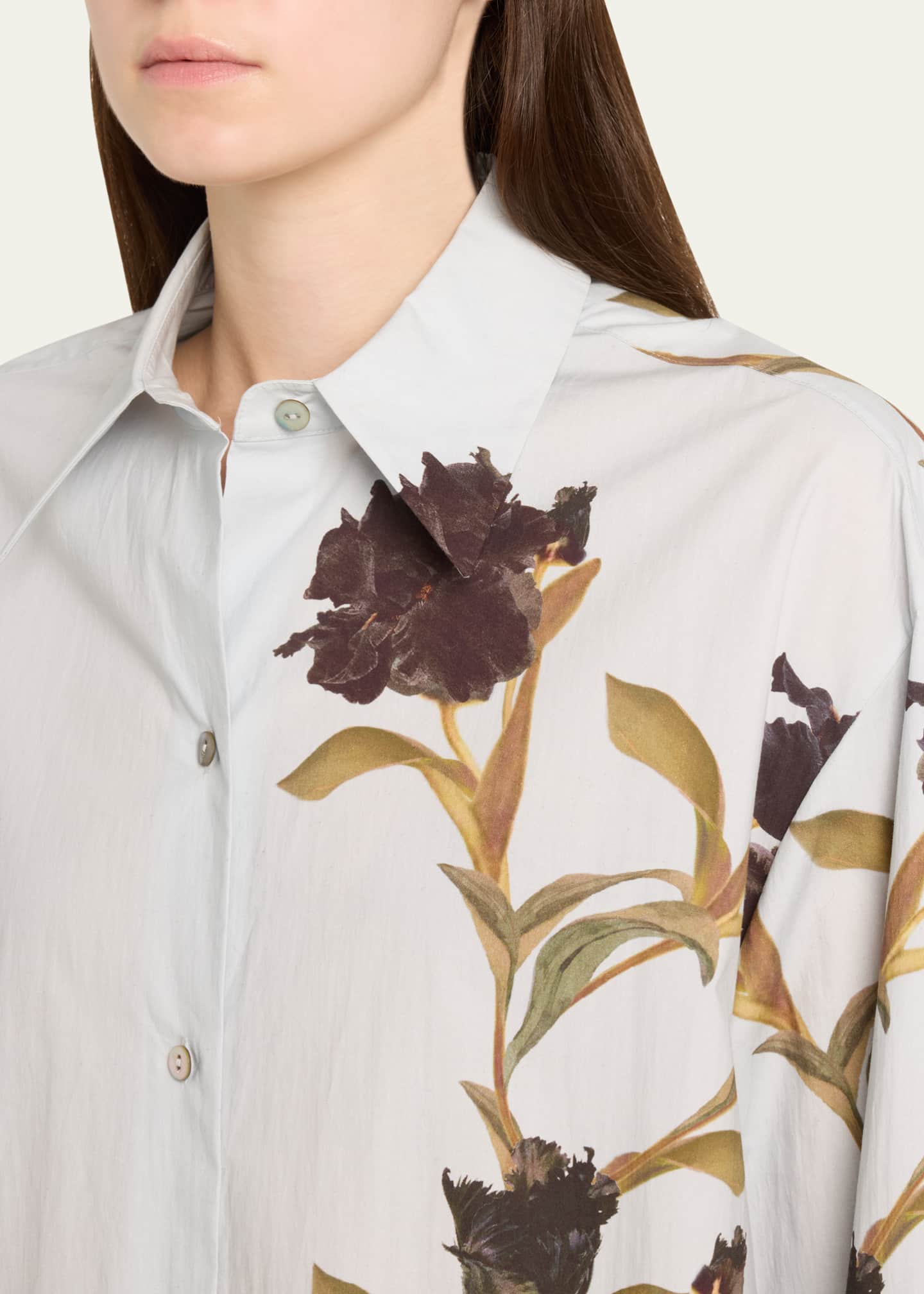 Vince Long-Sleeve Iris Button-Front Shirt Image 5 of 5