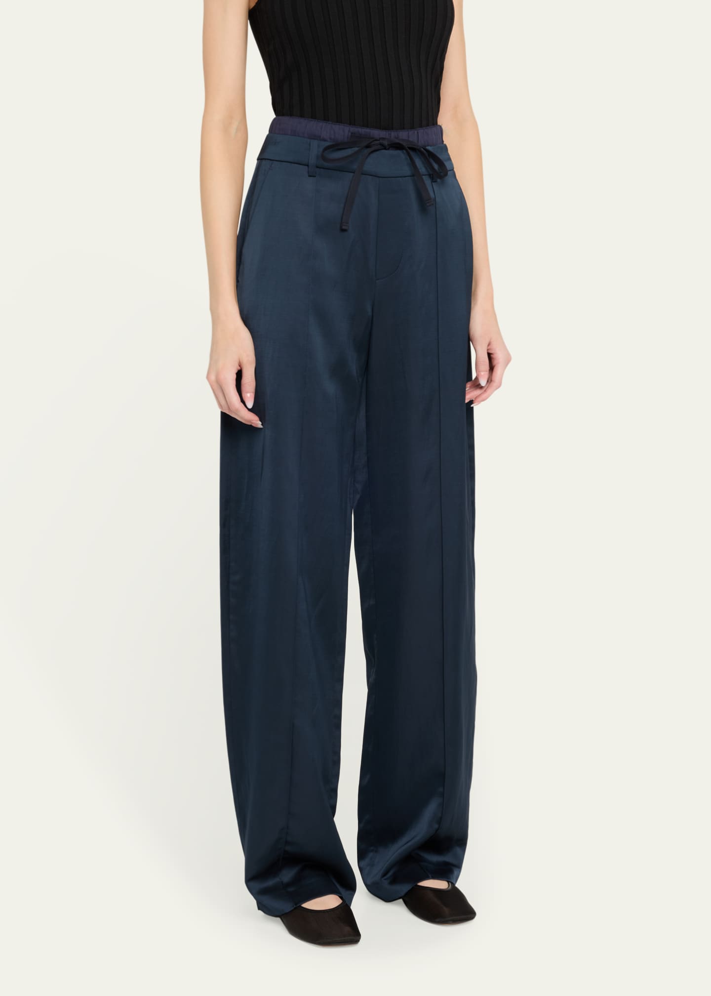 Vince Mid-Rise Double Waistband Pants Image 4 of 5