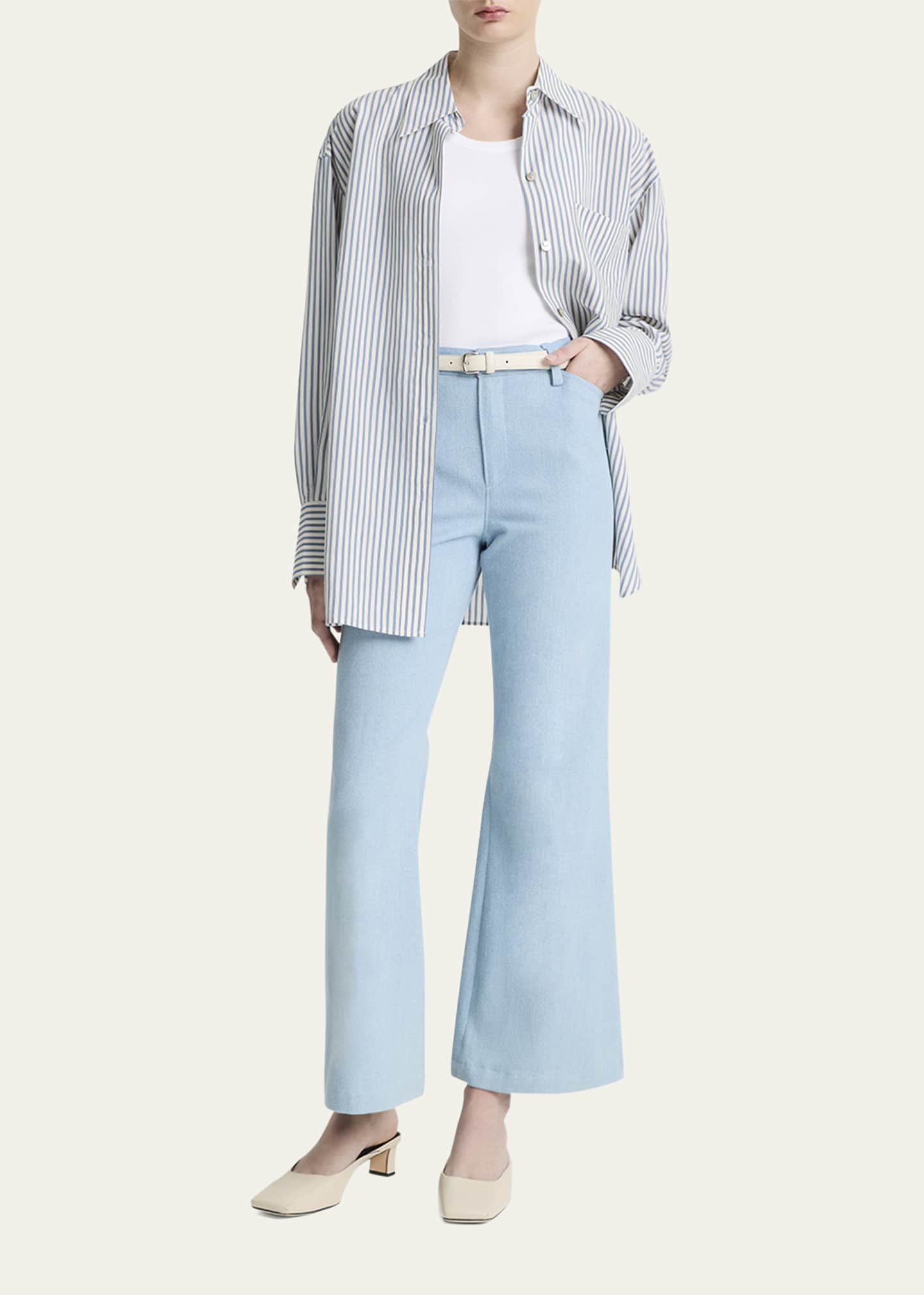 Vince Furrow Stripe Button-Front Shirt Image 2 of 4