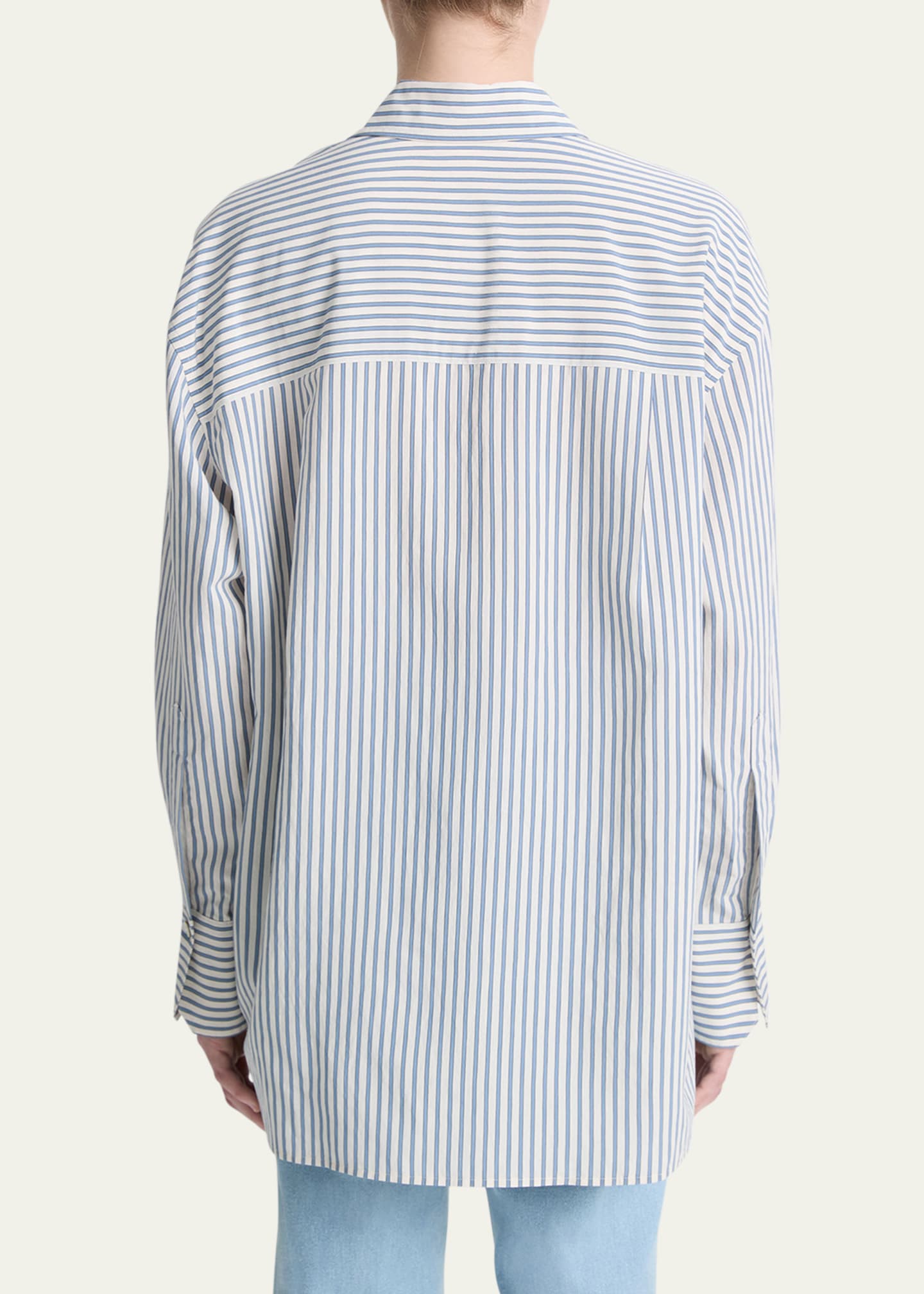 Vince Furrow Stripe Button-Front Shirt Image 3 of 4