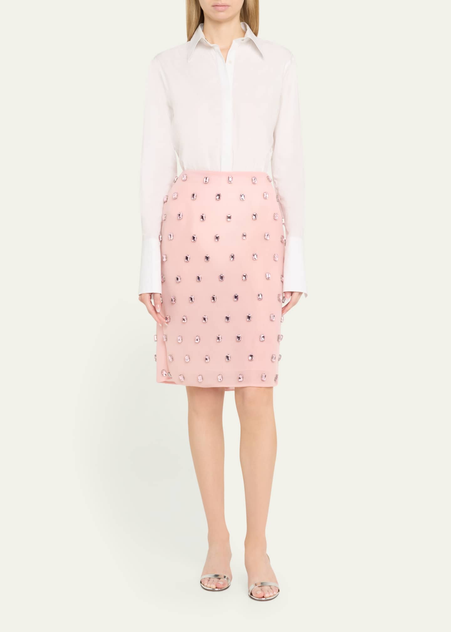 Brandon Maxwell The Leanne Crystal Pencil Skirt Image 2 of 5