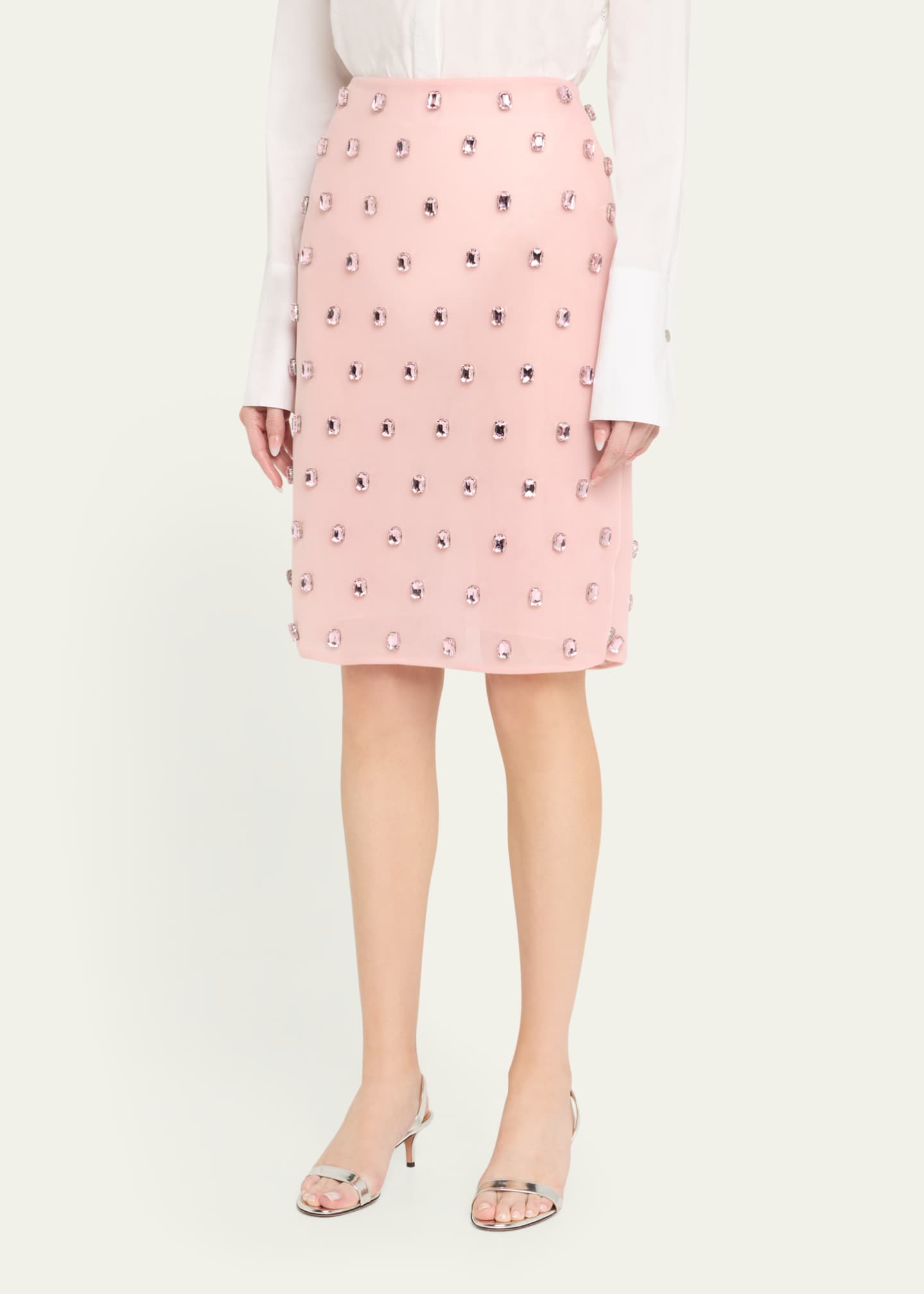 Brandon Maxwell The Leanne Crystal Pencil Skirt Image 4 of 5