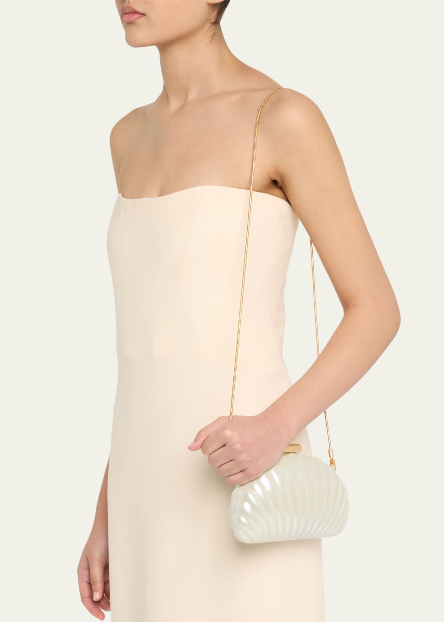 SIMKHAI Monet Pearlized Shell Clutch Bag Image 2 of 6