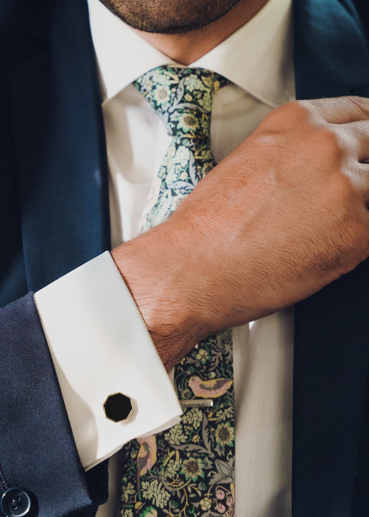 Men's Rhodium-Plated Sterling Silver Black Onyx Classic London Eye Cufflinks