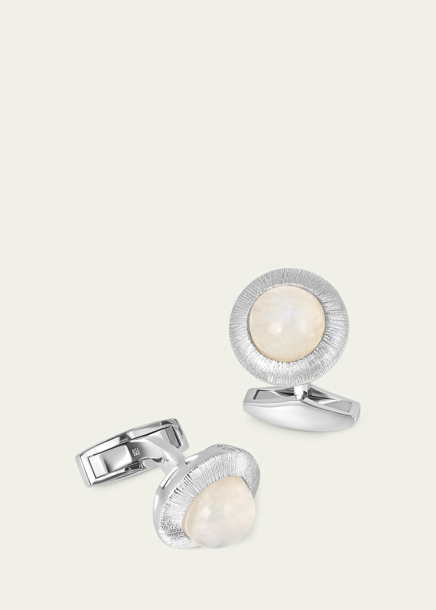Tateossian Men's Graffiato Moonstone Cufflinks, Limited Edition Image 3 of 4