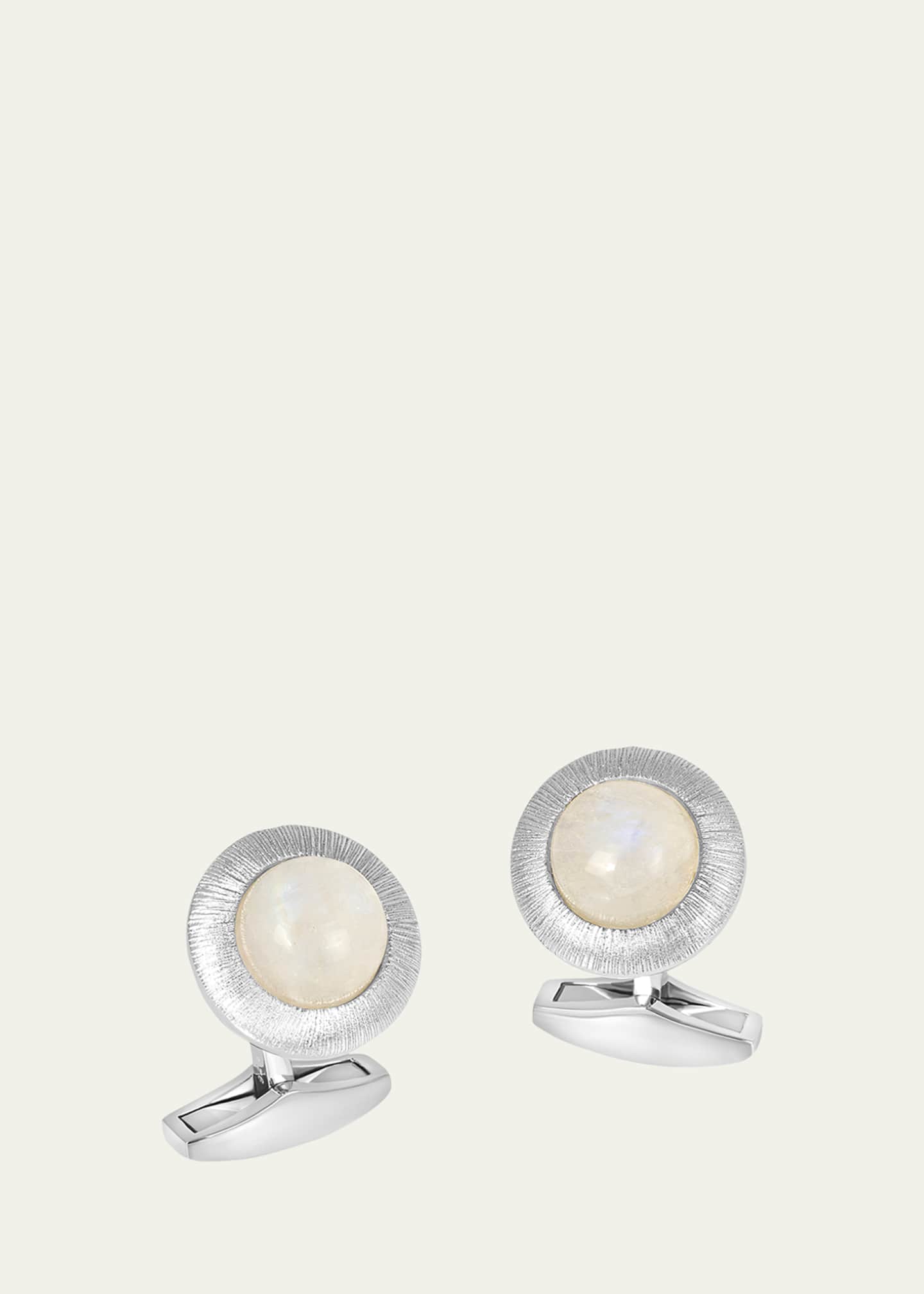 Tateossian Men's Graffiato Moonstone Cufflinks, Limited Edition Image 1 of 4