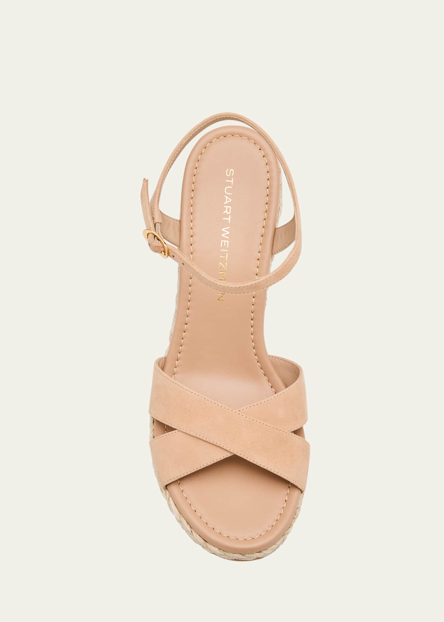 Stuart Weitzman Dayna Suede Crisscross Wedge Espadrilles Image 6 of 7