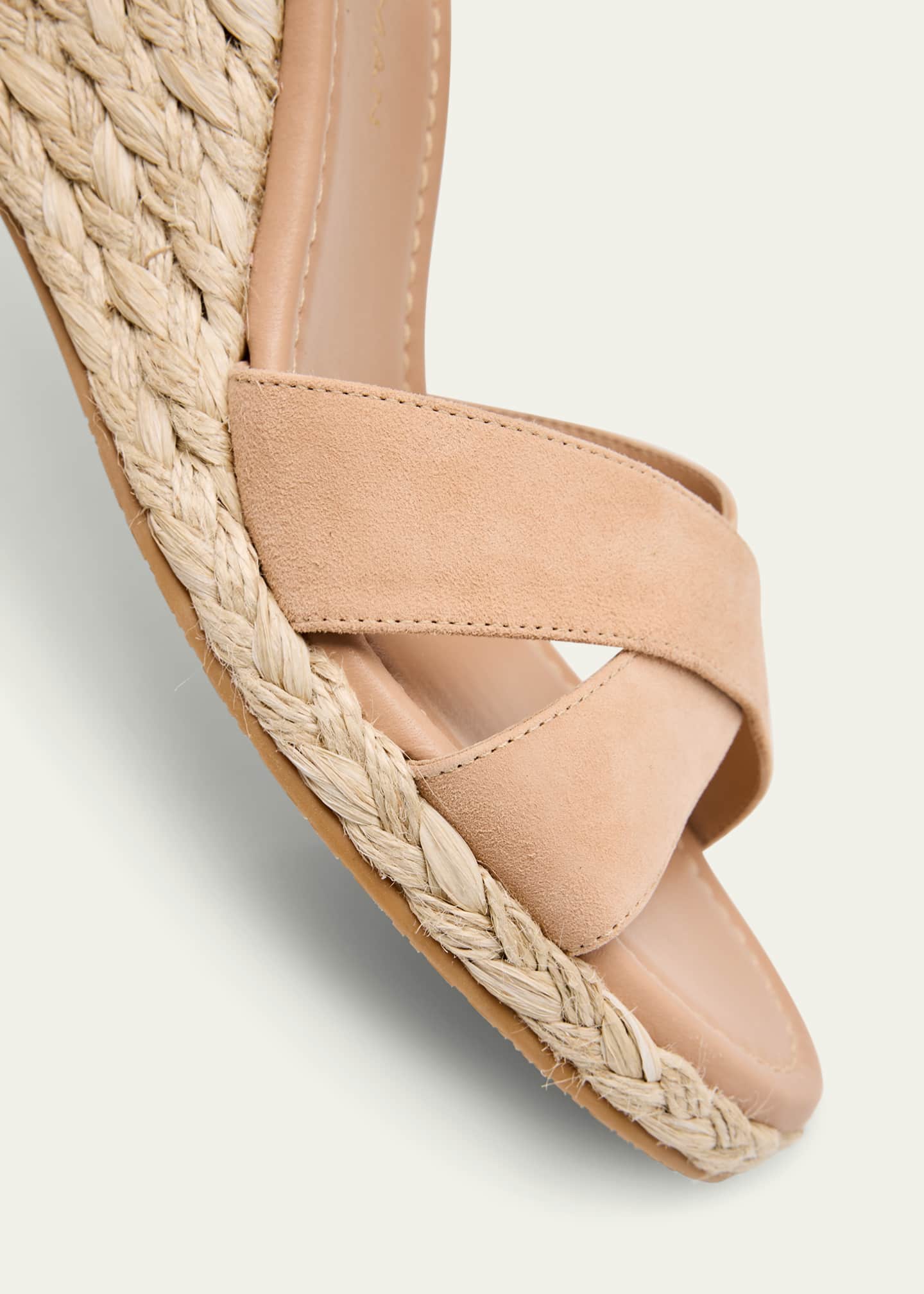 Stuart Weitzman Dayna Suede Crisscross Wedge Espadrilles Image 7 of 7
