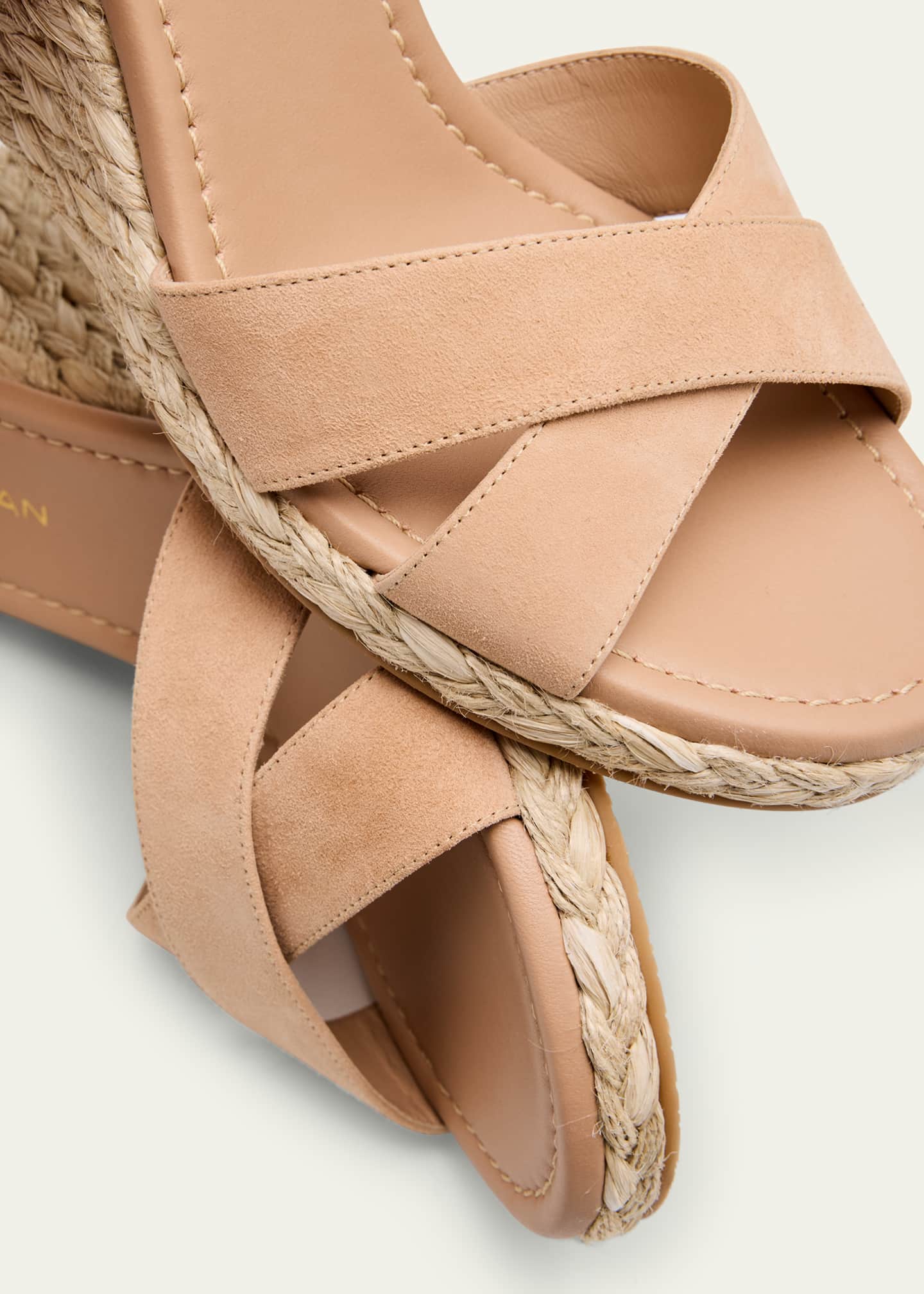 Stuart Weitzman Dayna Suede Crisscross Wedge Espadrilles Image 5 of 7