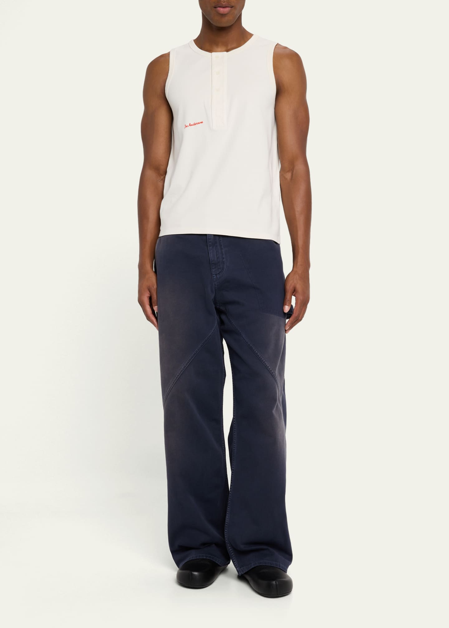 JW Anderson Men's Sun-Faded Twisted Jeans Image 2 of 5