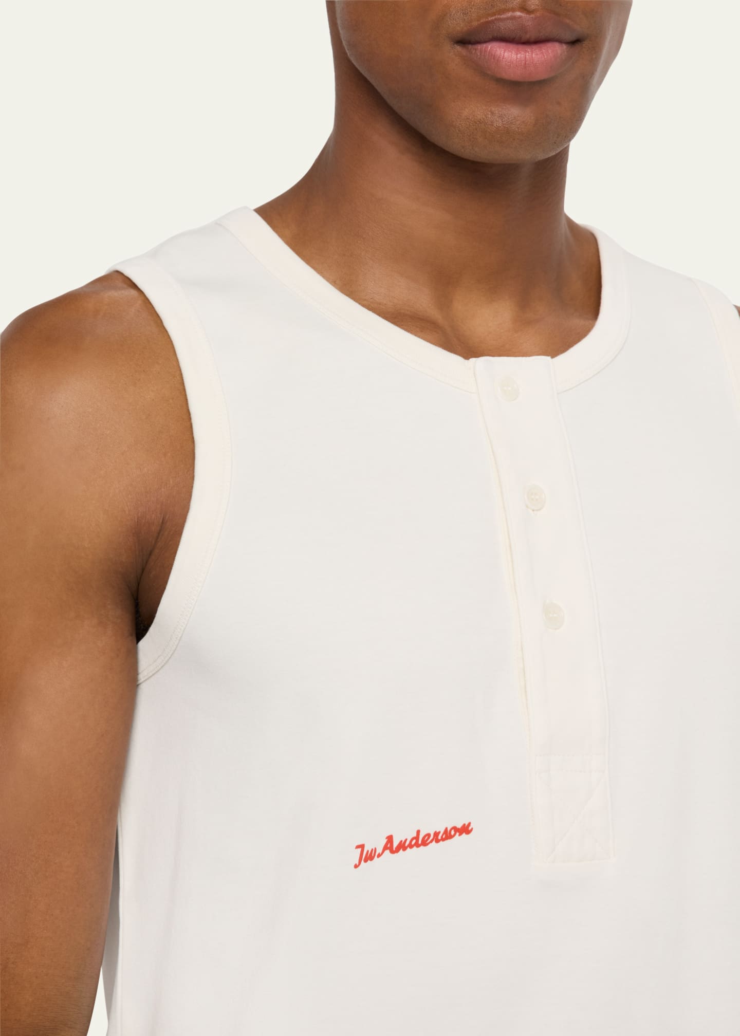 JW Anderson Men's Jersey Henley Tank Top Image 5 of 5