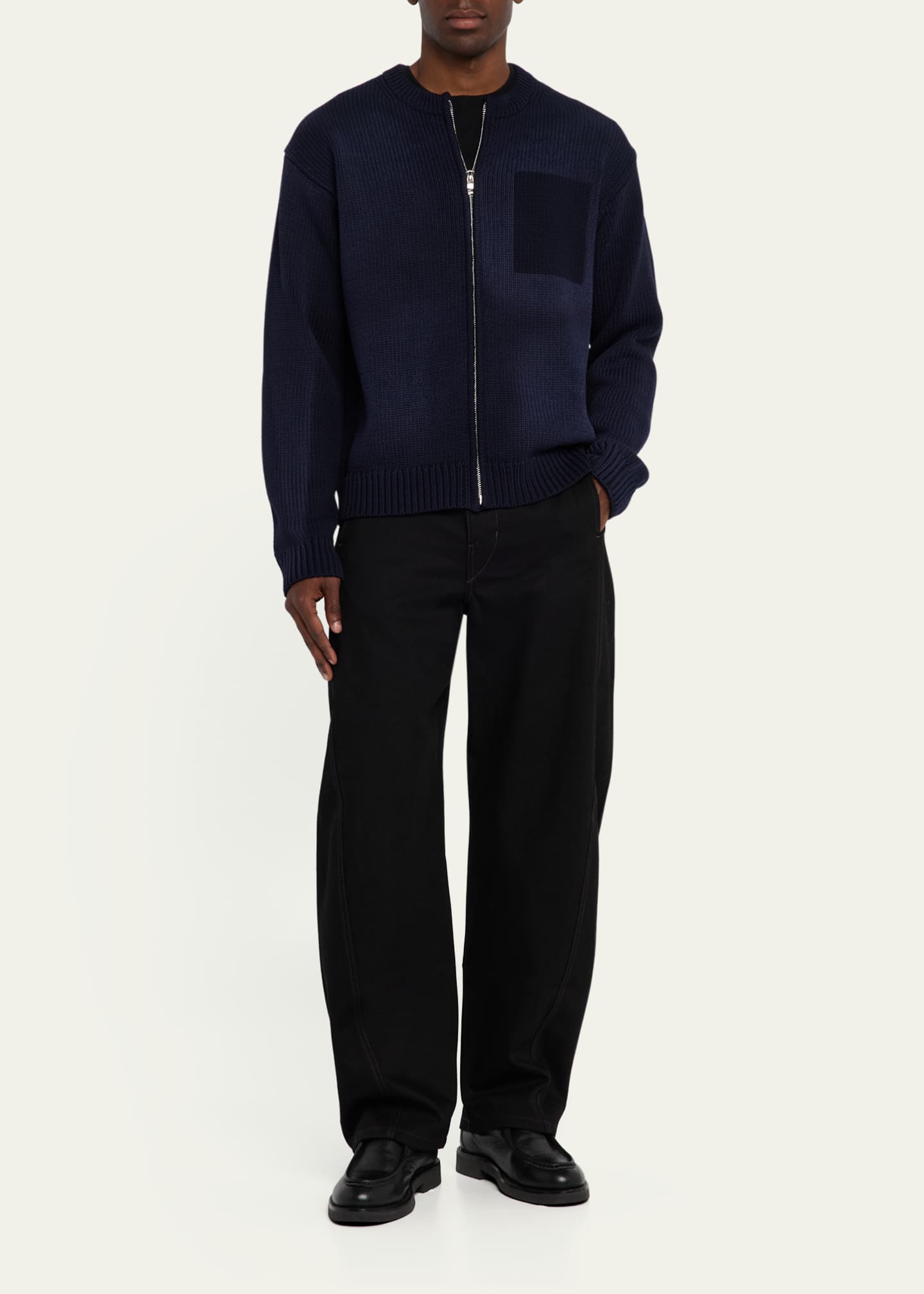 JW Anderson Men's Ribbed Zip Sweater Image 2 of 5