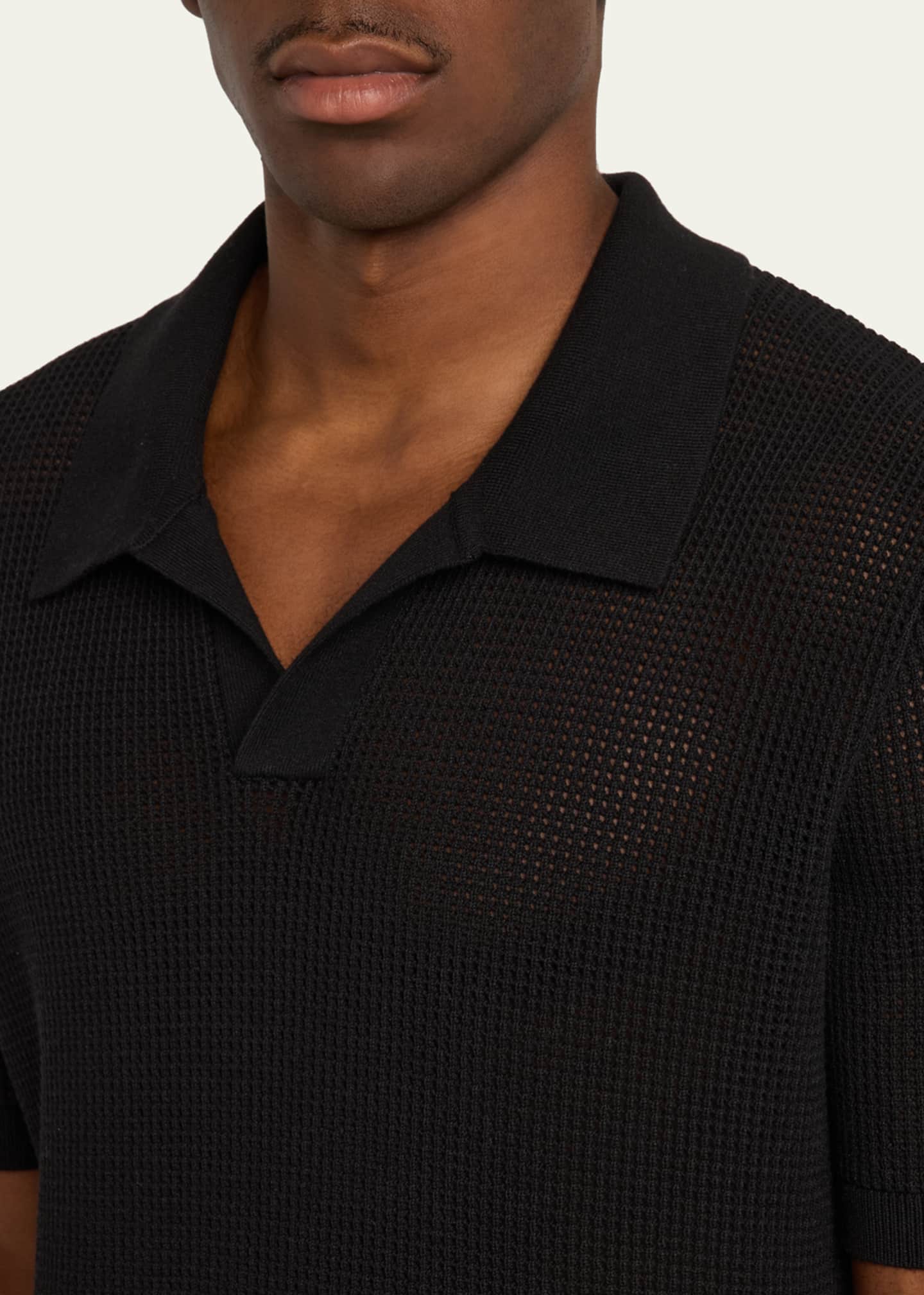 Mesh Knit Polo Shirt – Trendy Wear