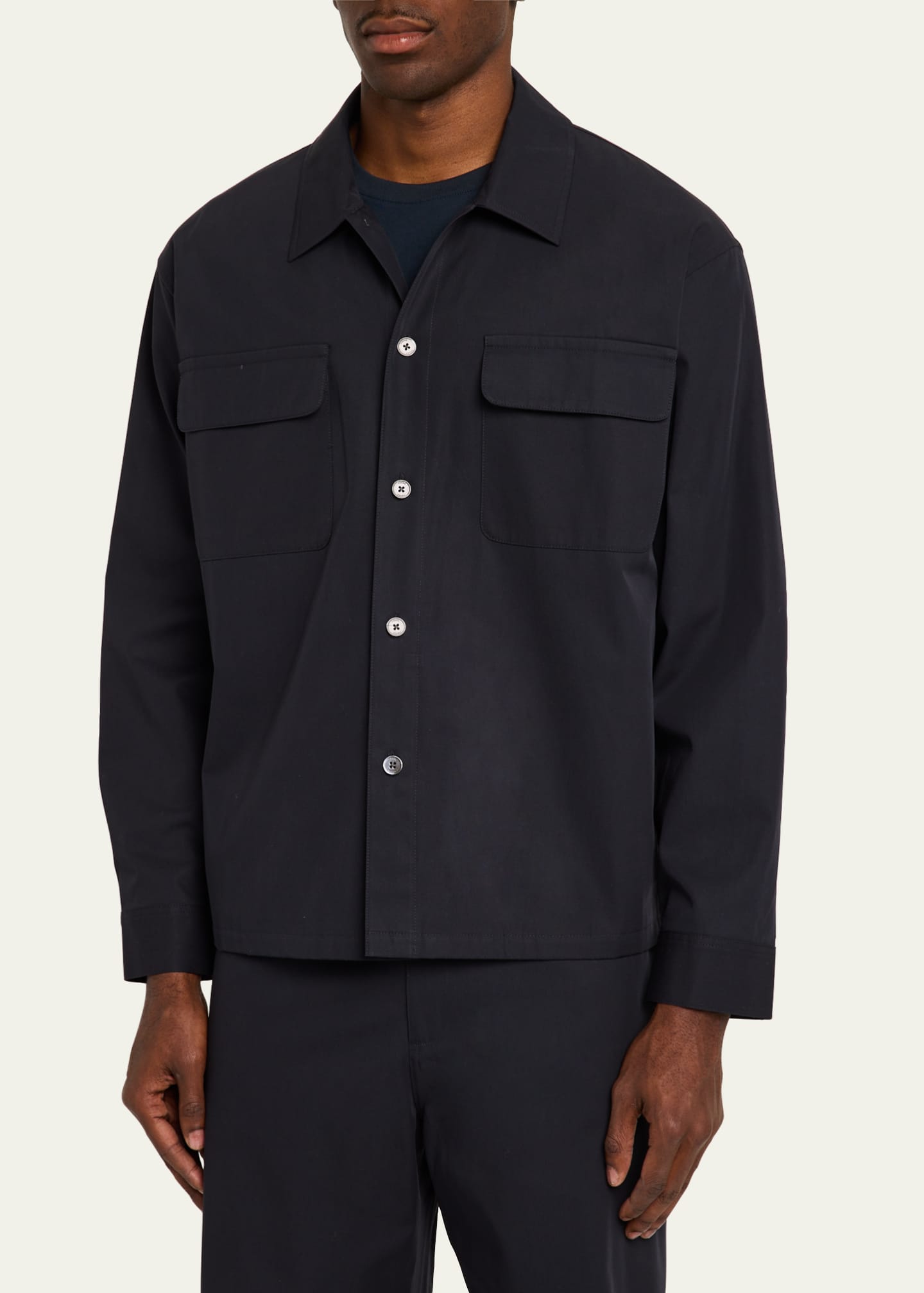 FRAME Men's Cotton Double-Pocket Overshirt Image 4 of 5