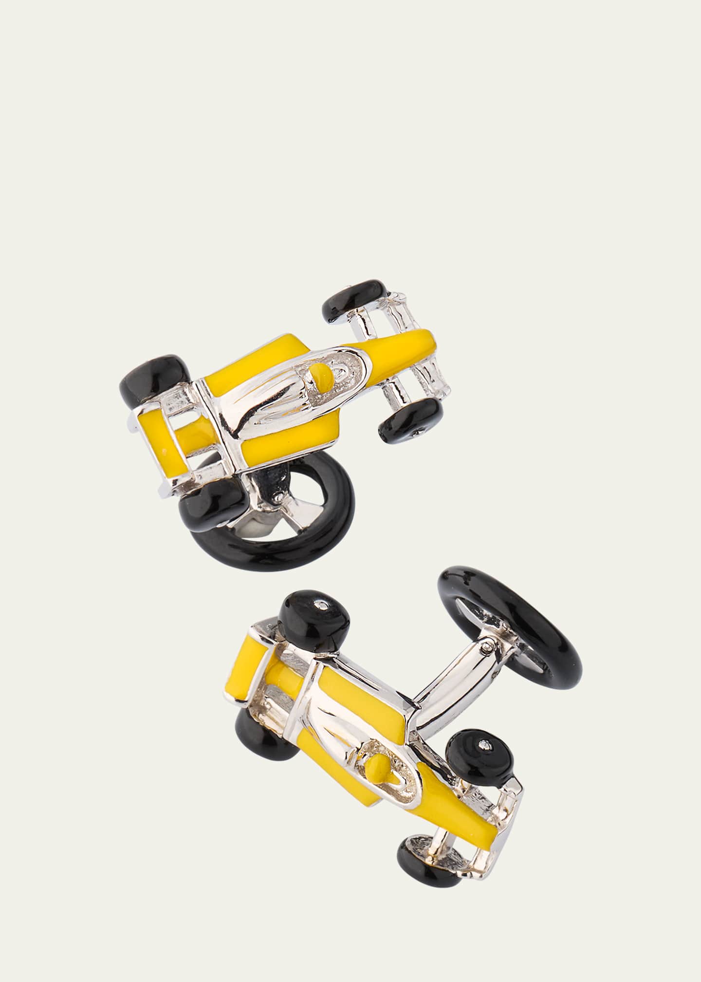 Jan Leslie Men's Sterling Silver Enamel Race Car Cufflinks Image 1 of 4
