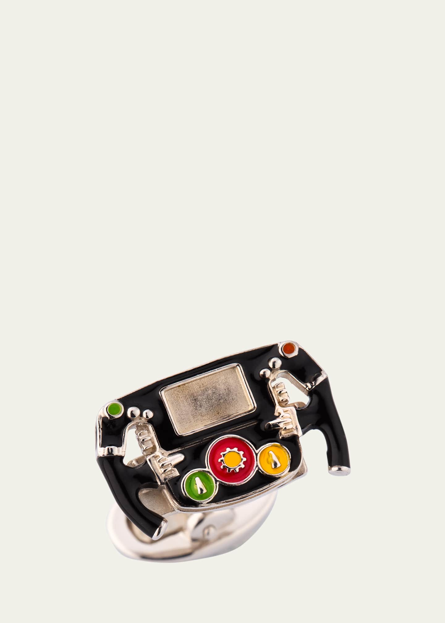 Jan Leslie Men's Race Car Dashboard Enamel and Sterling Silver Cufflinks Image 3 of 4