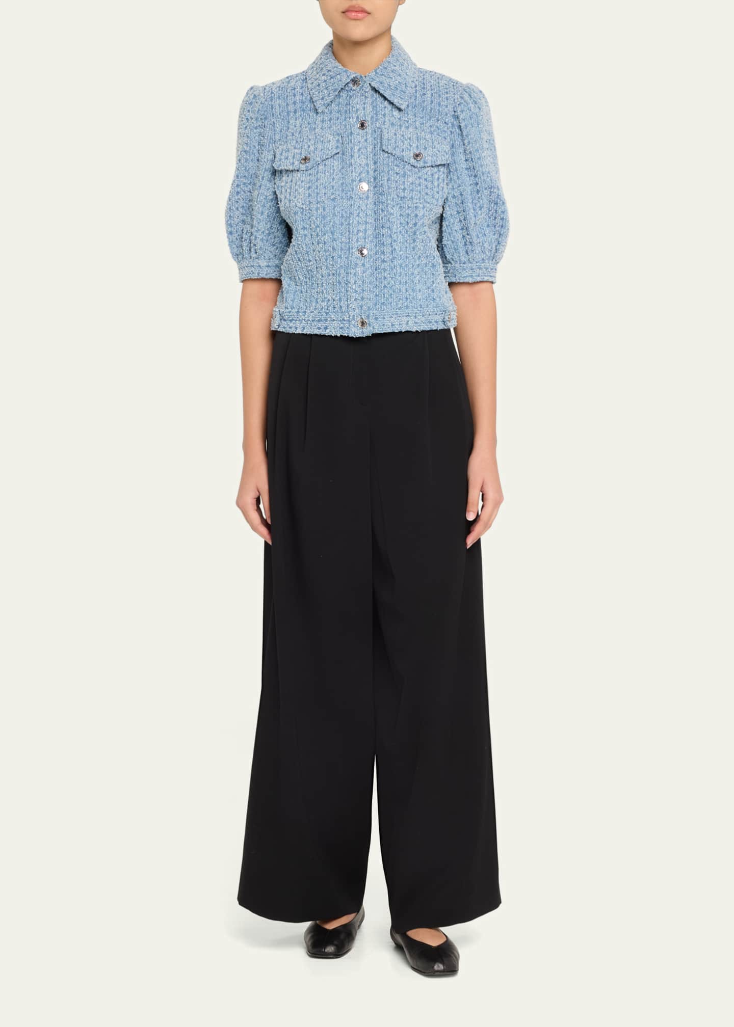 Ramy Brook Ardith Textured Denim Jacket Image 2 of 5