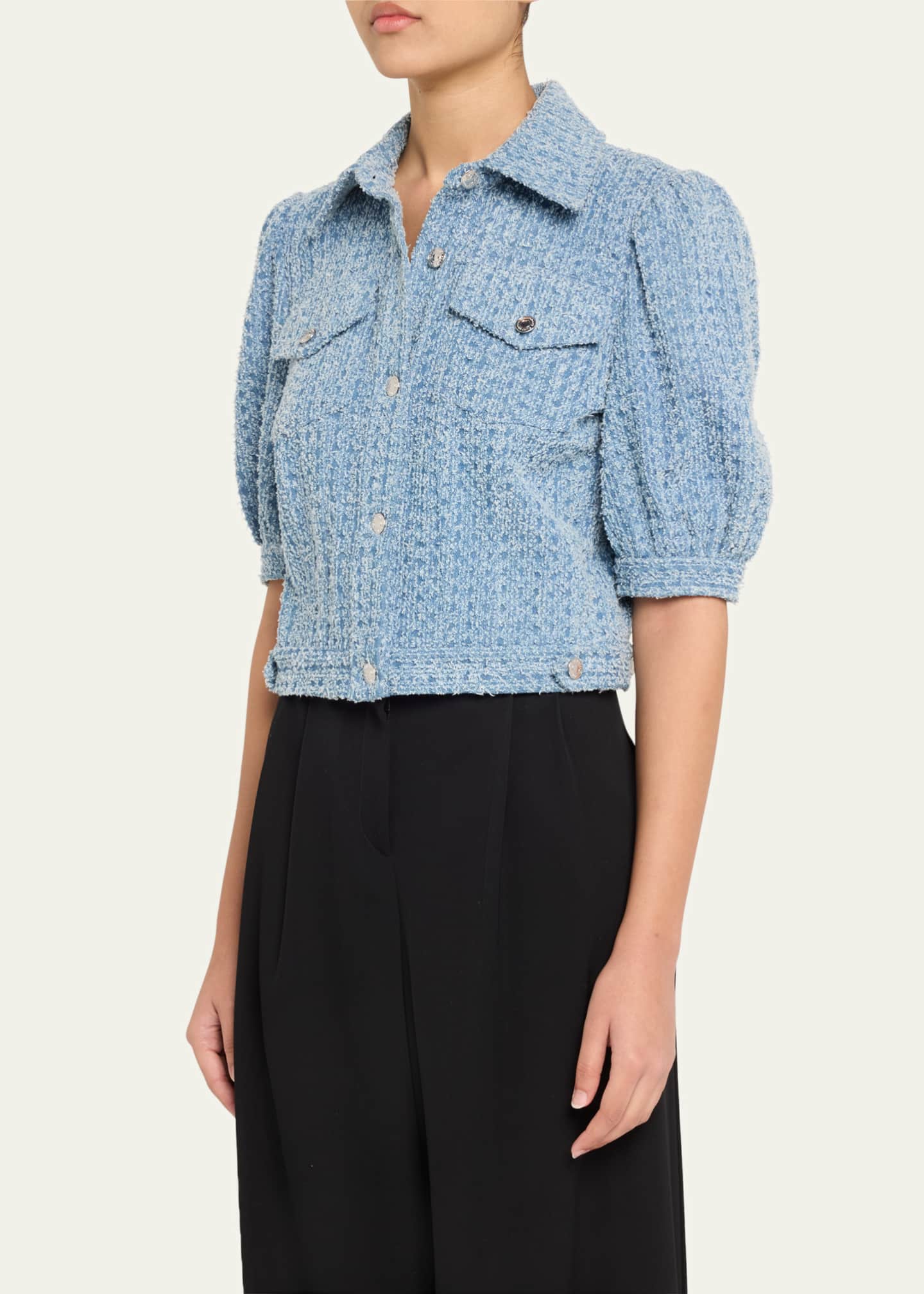Ramy Brook Ardith Textured Denim Jacket Image 4 of 5