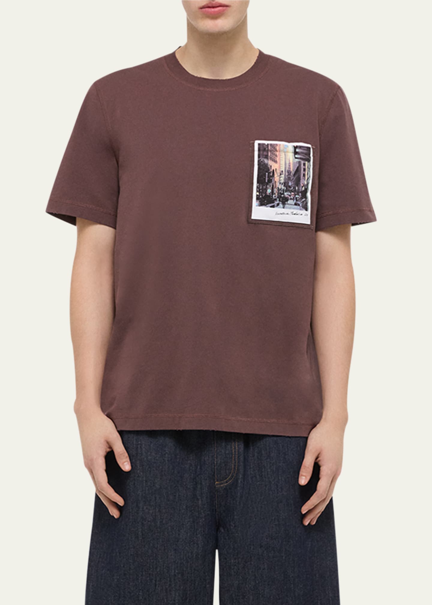 Helmut Lang Men's Manhattan Postcard T-Shirt Image 4 of 5