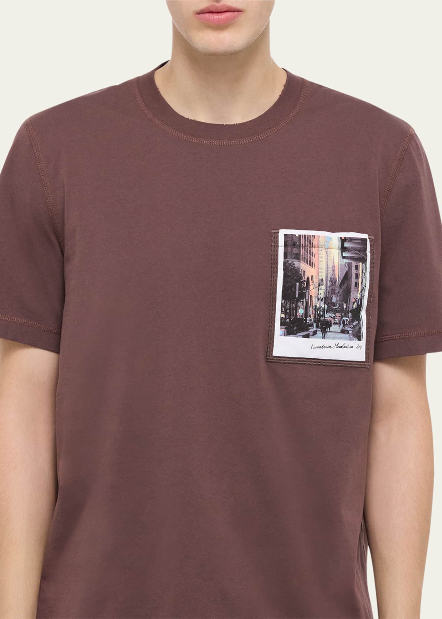 Helmut Lang Men's Manhattan Postcard T-Shirt Image 5 of 5