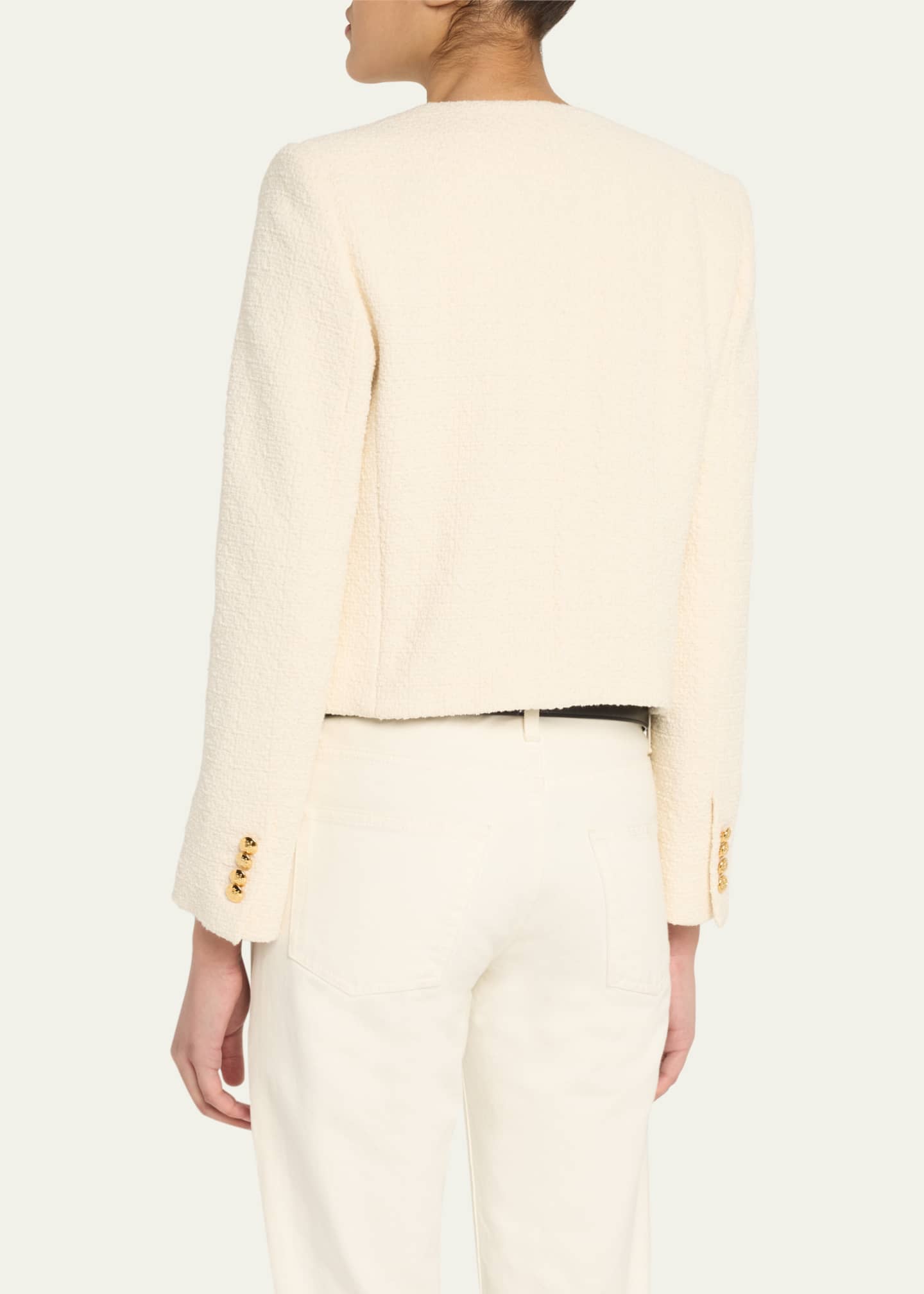 Nili Lotan Patti Open-Front Short Jacket Image 3 of 5