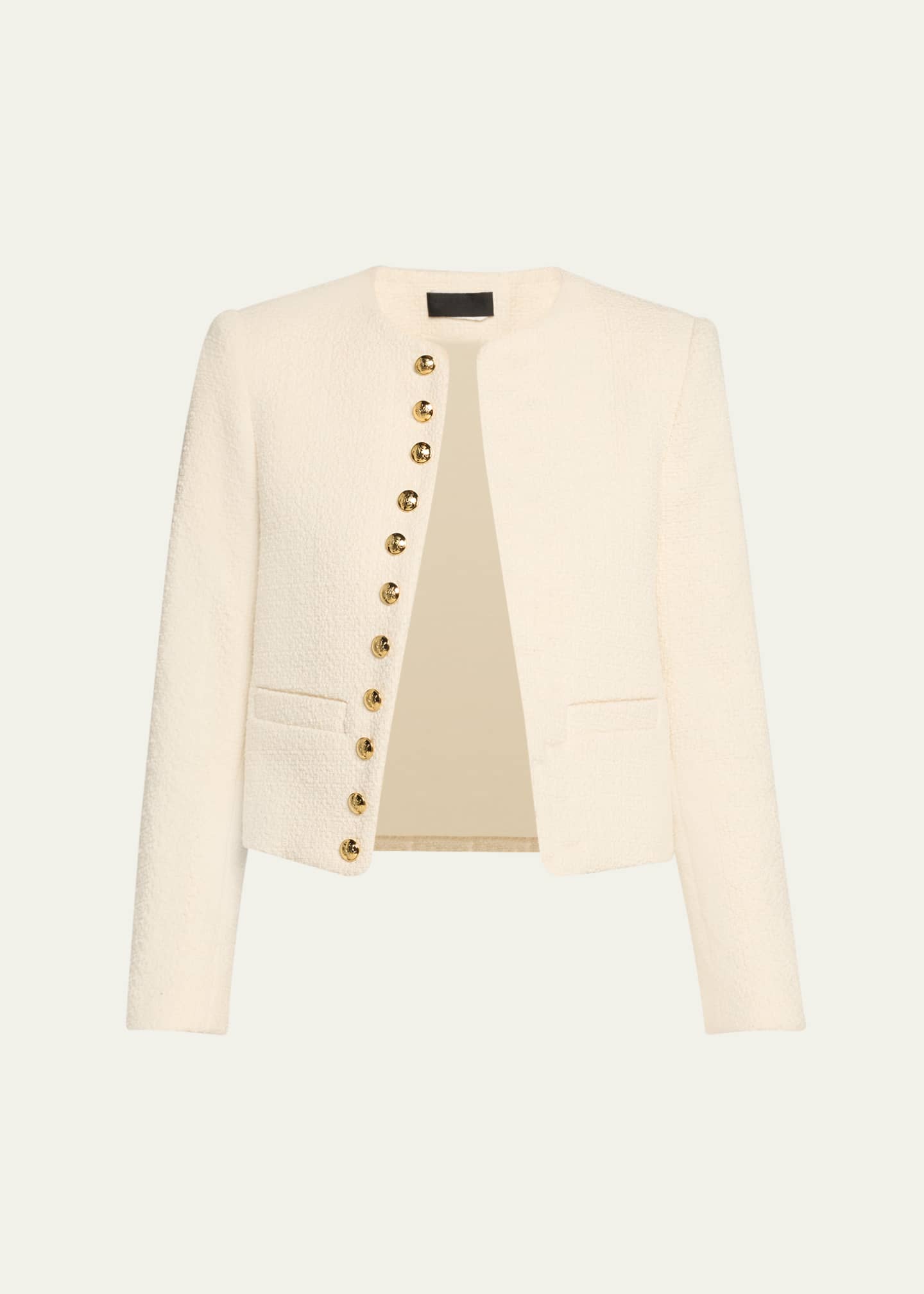 Nili Lotan Patti Open-Front Short Jacket Image 1 of 5