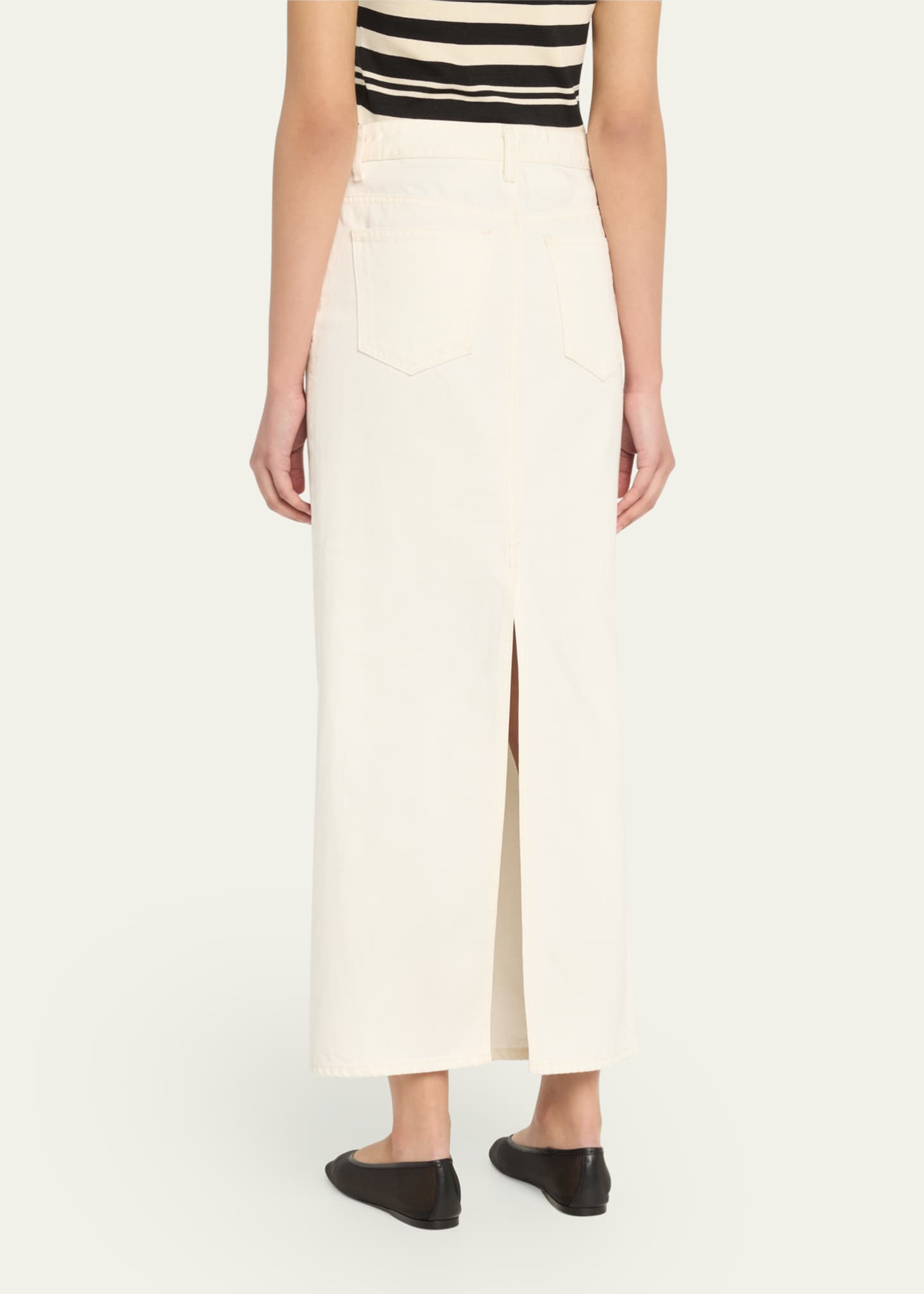 Nili Lotan Ozzy Long Denim Skirt Image 3 of 5