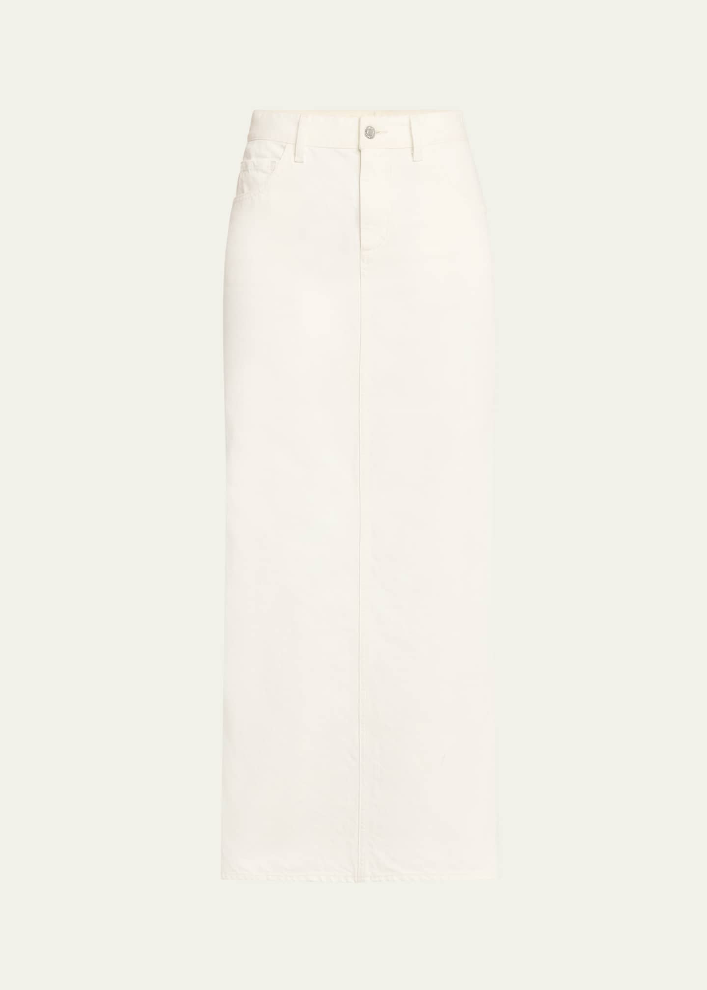 Nili Lotan Ozzy Long Denim Skirt Image 1 of 5