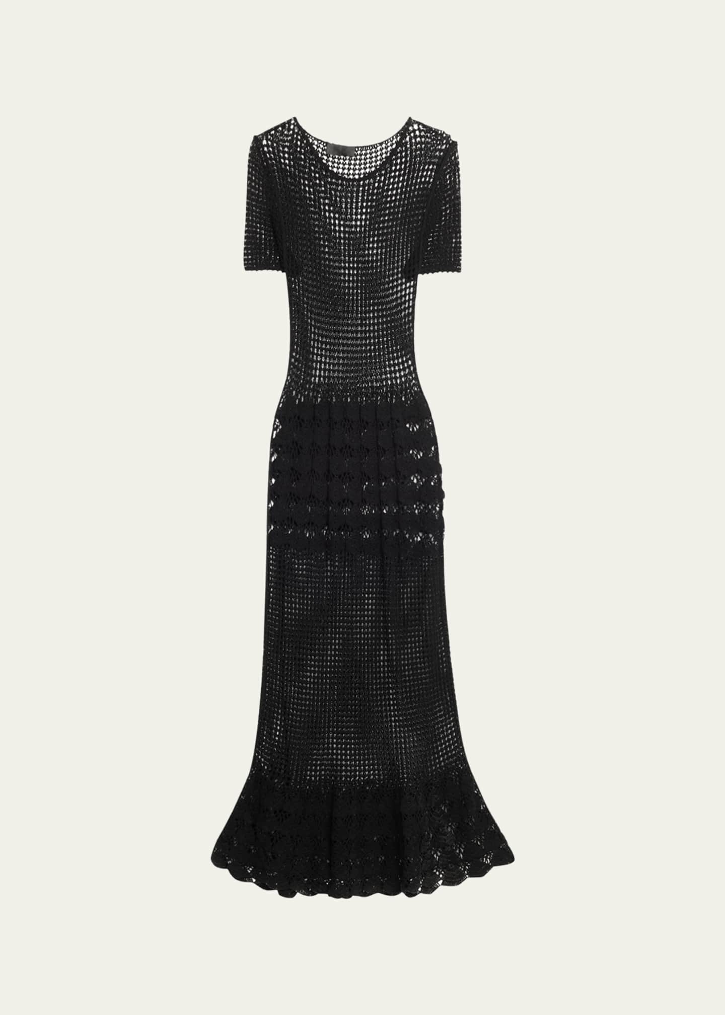 Nili Lotan Yoko Open-Knit Maxi Dress Image 1 of 5