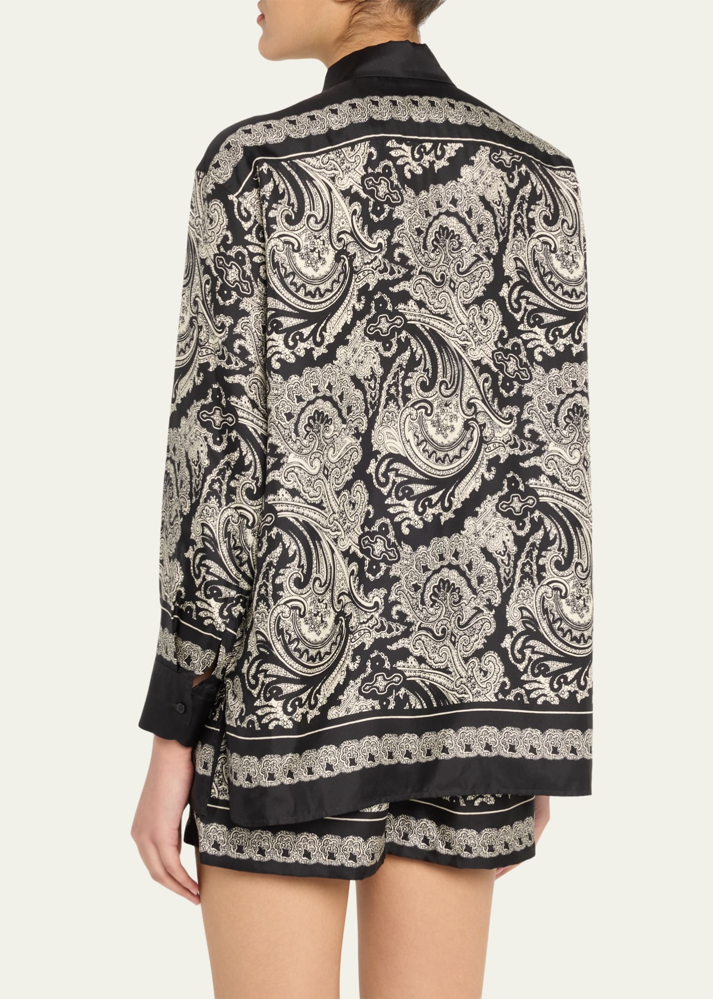 Nili Lotan Alfie Paisley Printed Silk Blouse Image 3 of 5