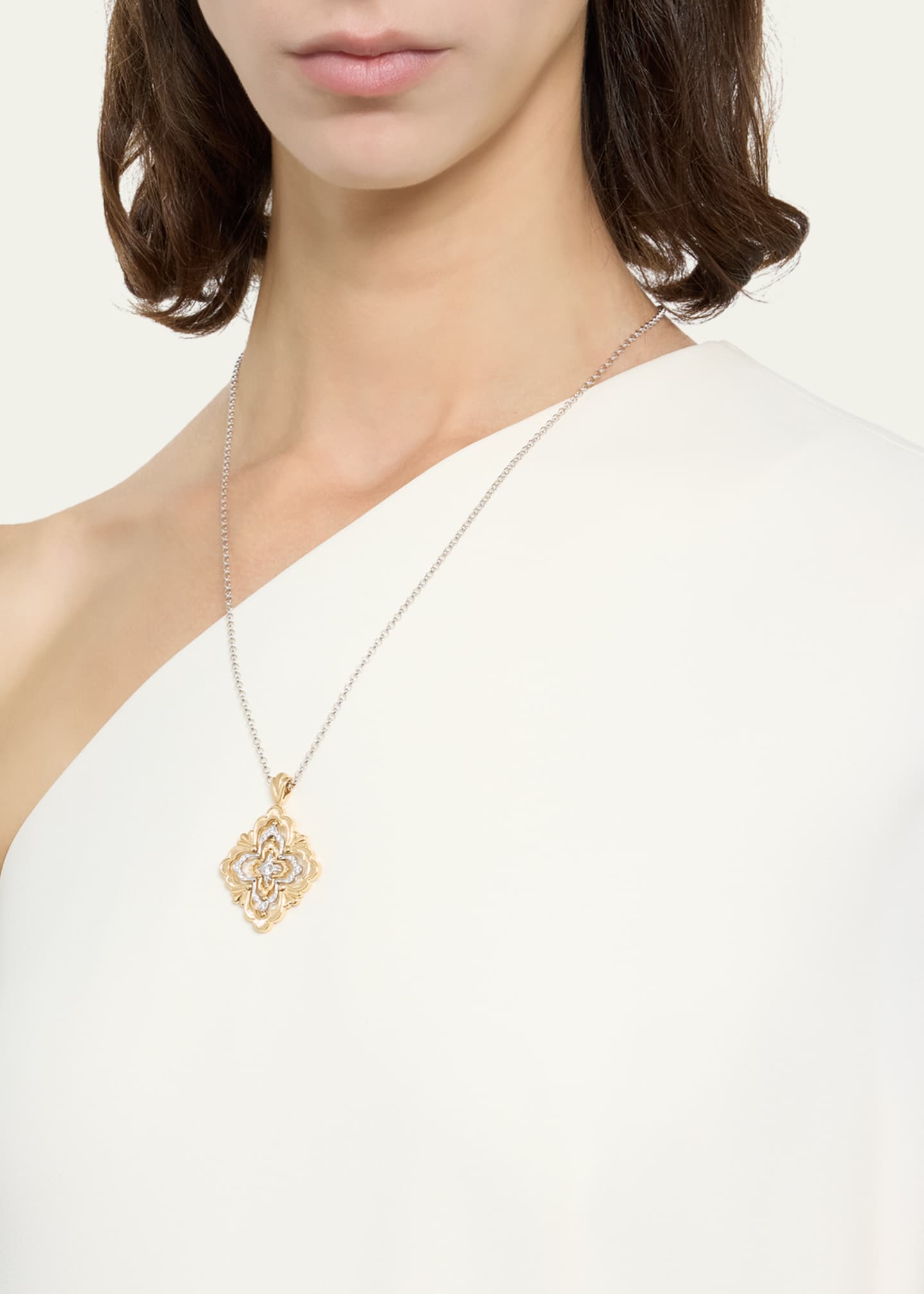 Opera Galileo 18K Gold Diamond Pendant Necklace