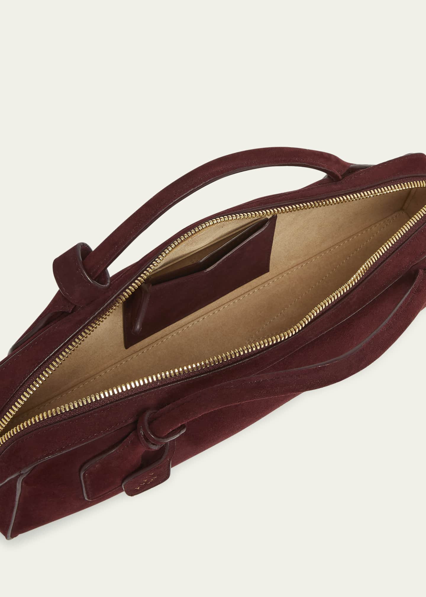 ALAIA Teckel Top-Handle Bag in Suede and Leather Image 4 of 6