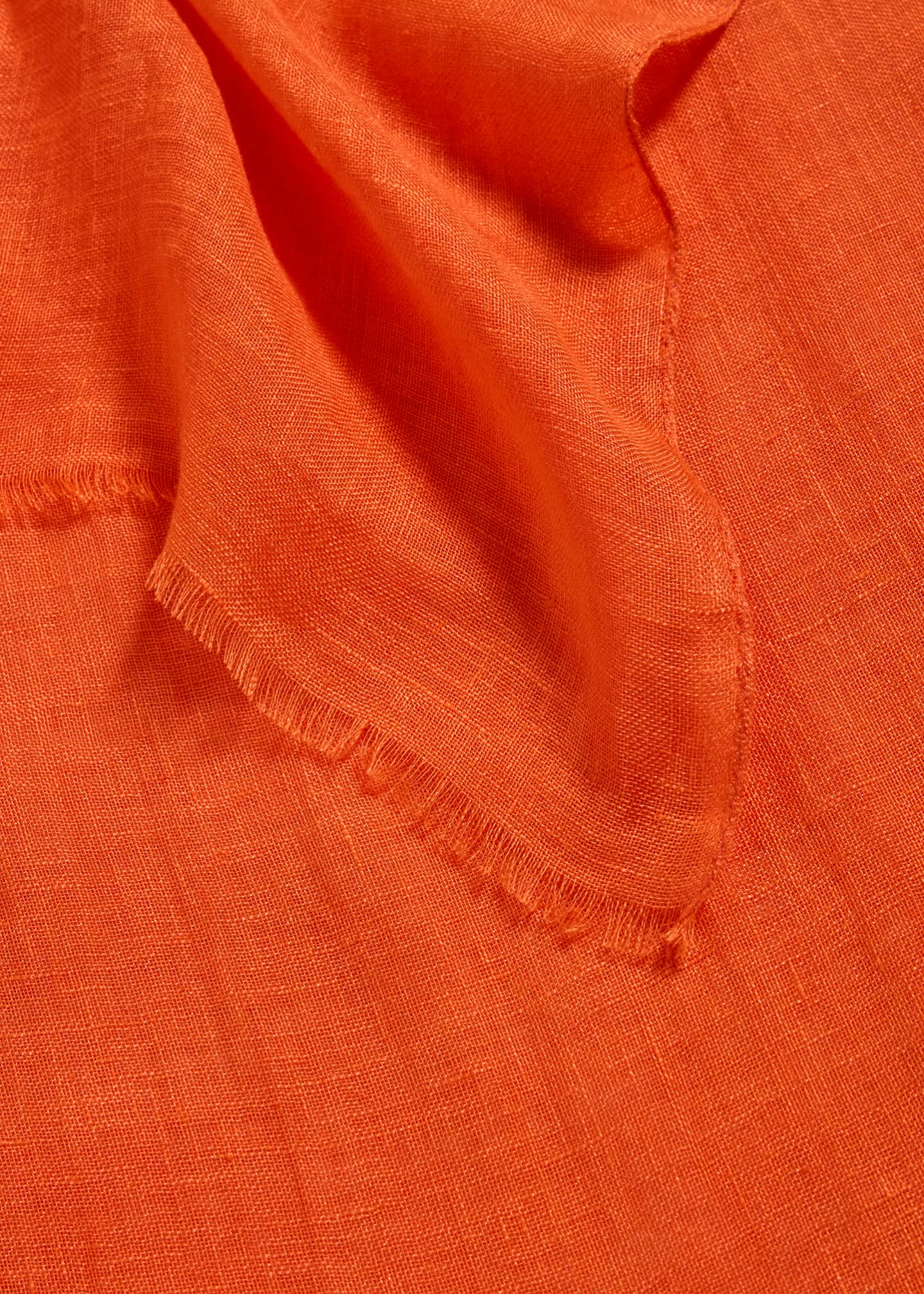 PIACENZA Men's Solid Linen Scarf Image 3 of 3