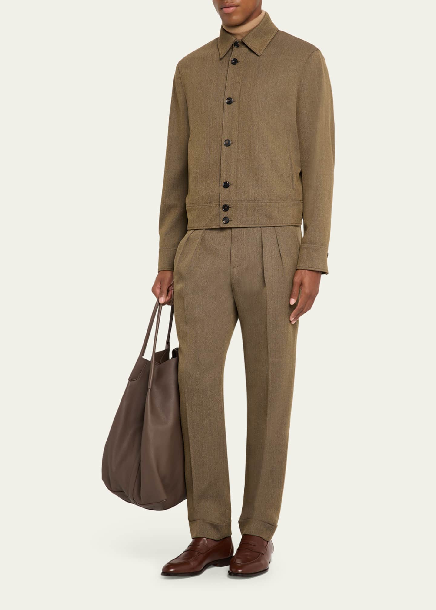 Loro Piana Bale Leather Hobo Bag Image 5 of 6