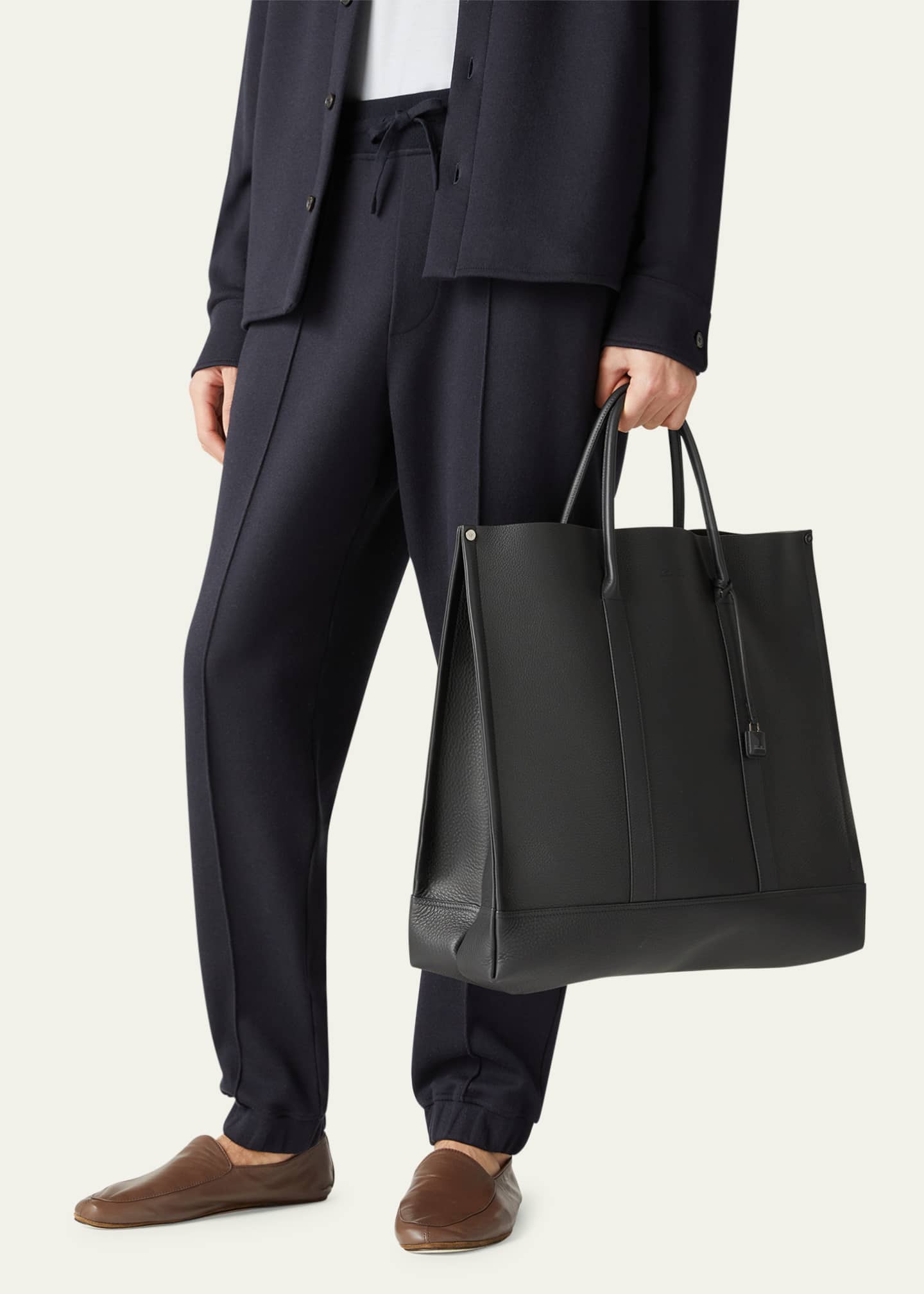 Loro Piana Beam Leather Tote Bag Image 2 of 3
