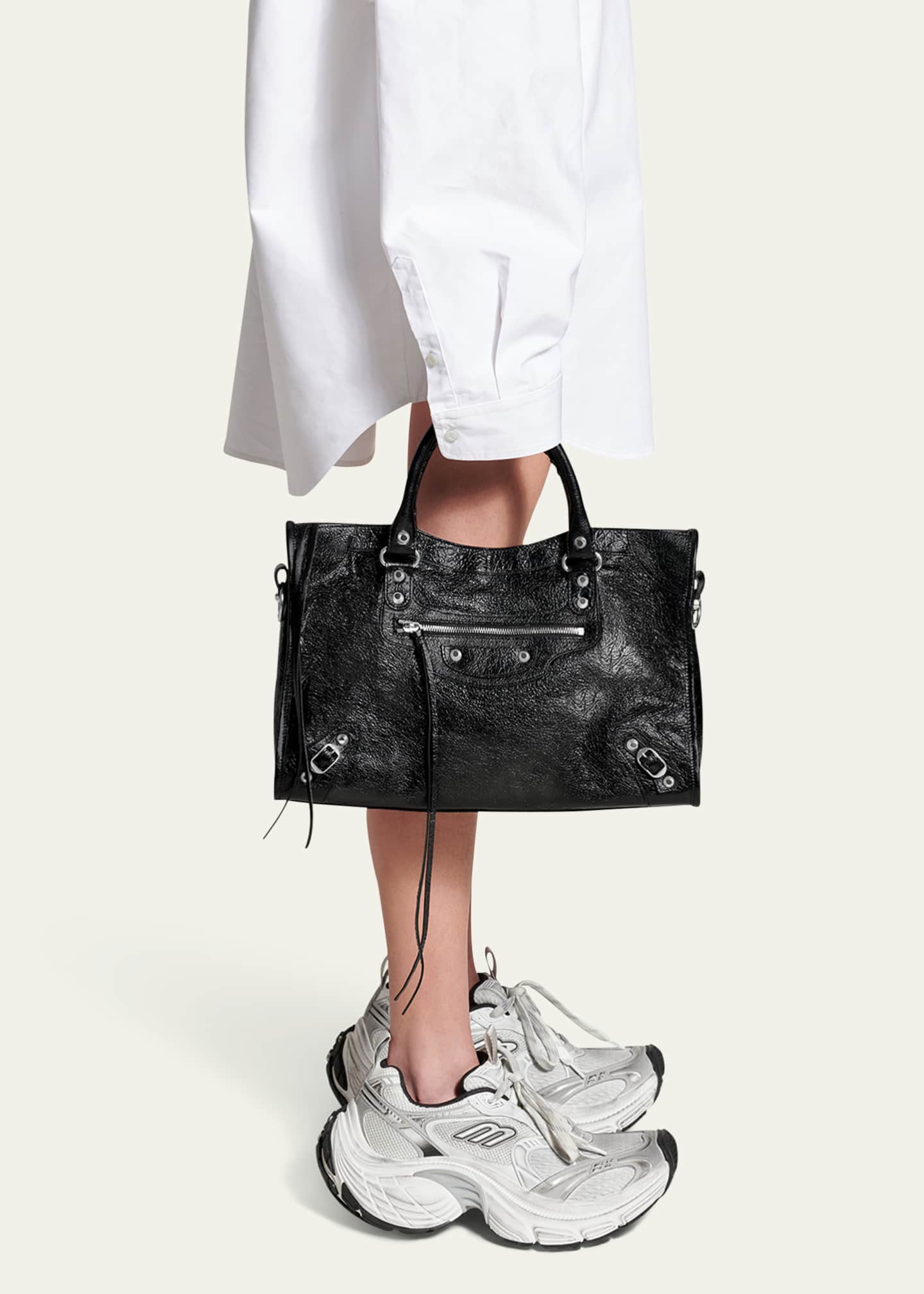 Le City Medium Leather Tote Bag
