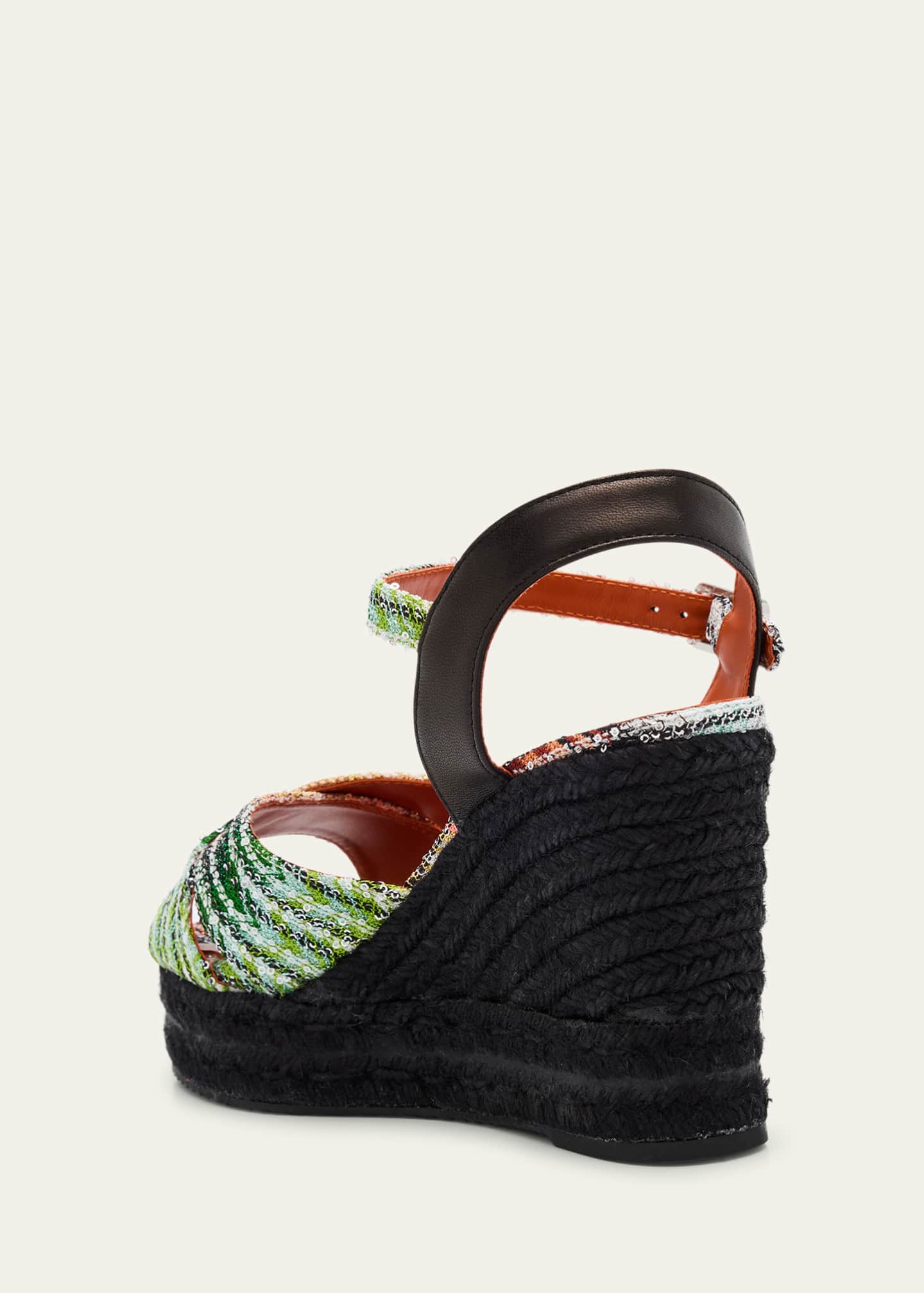 Missoni Carmen Paillette Crisscross Wedge Sandals Image 2 of 4