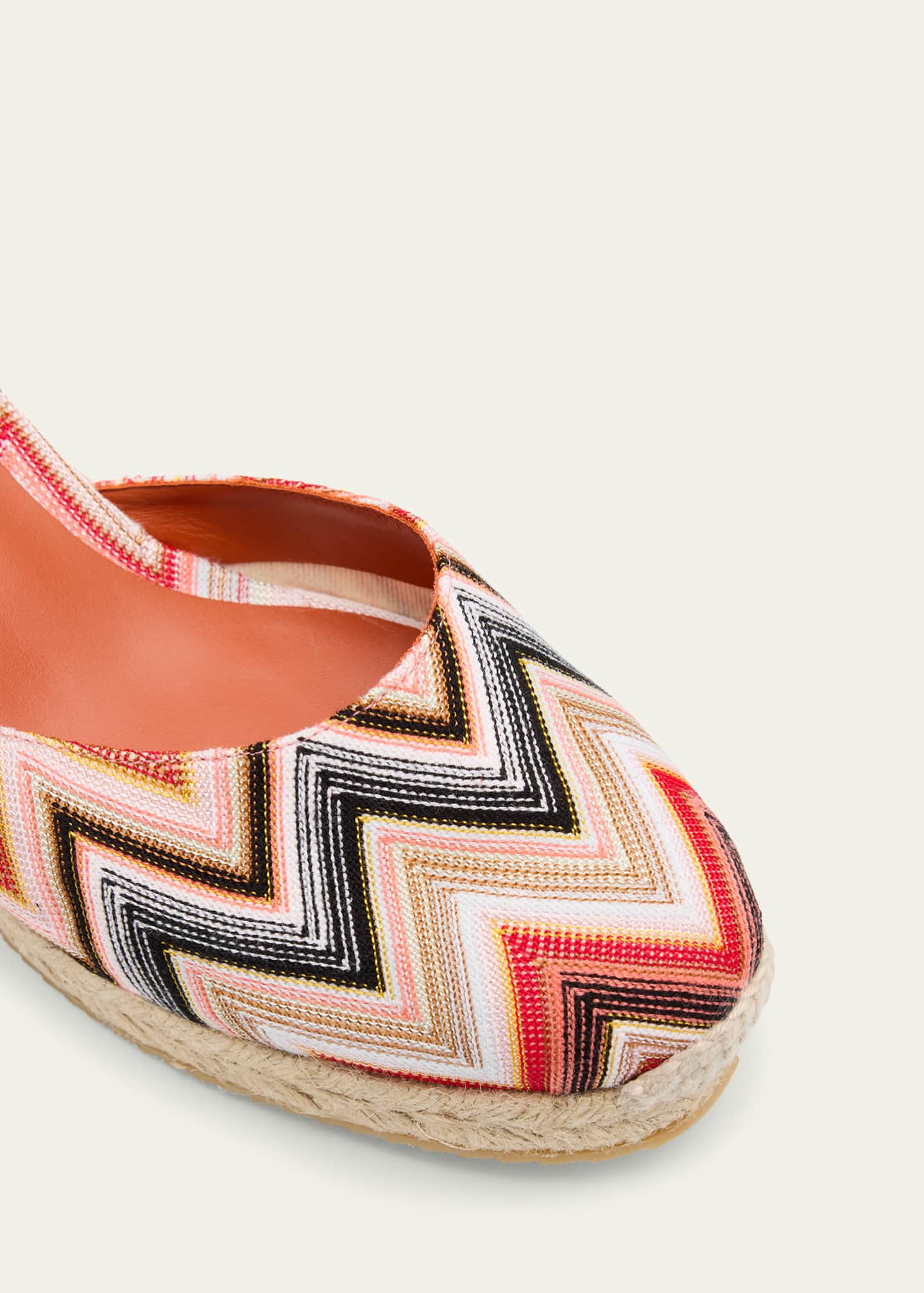 Eva Multi Chevron Ankle-Wrap Espadrilles - Thumbnail 4