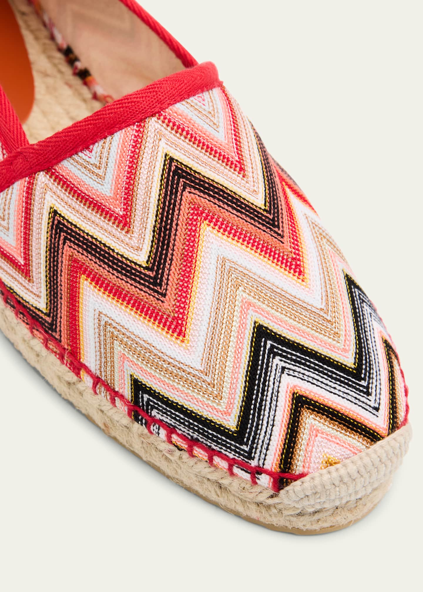 Raschel Ankle-Tie Wedge Espadrilles - Thumbnail 5
