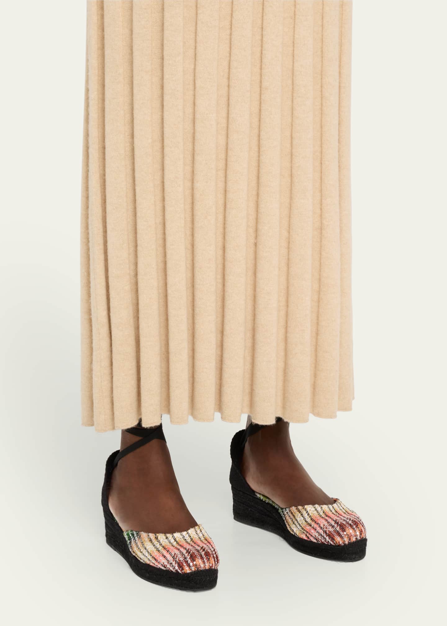 Missoni Eva Sequin Multi Ankle-Wrap Espadrilles Image 2 of 6