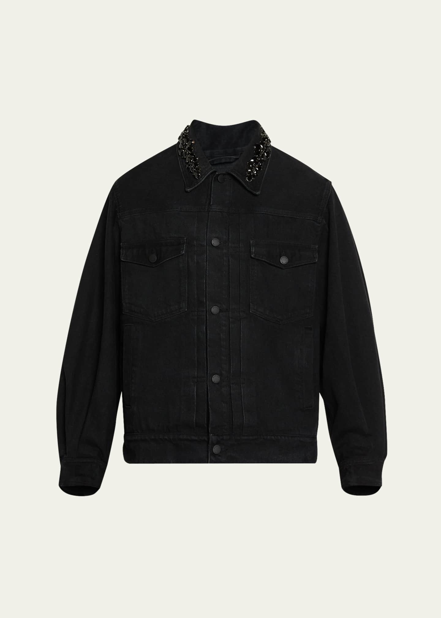 Simone Rocha Men's Embellished Denim Jacket Image 1 of 5
