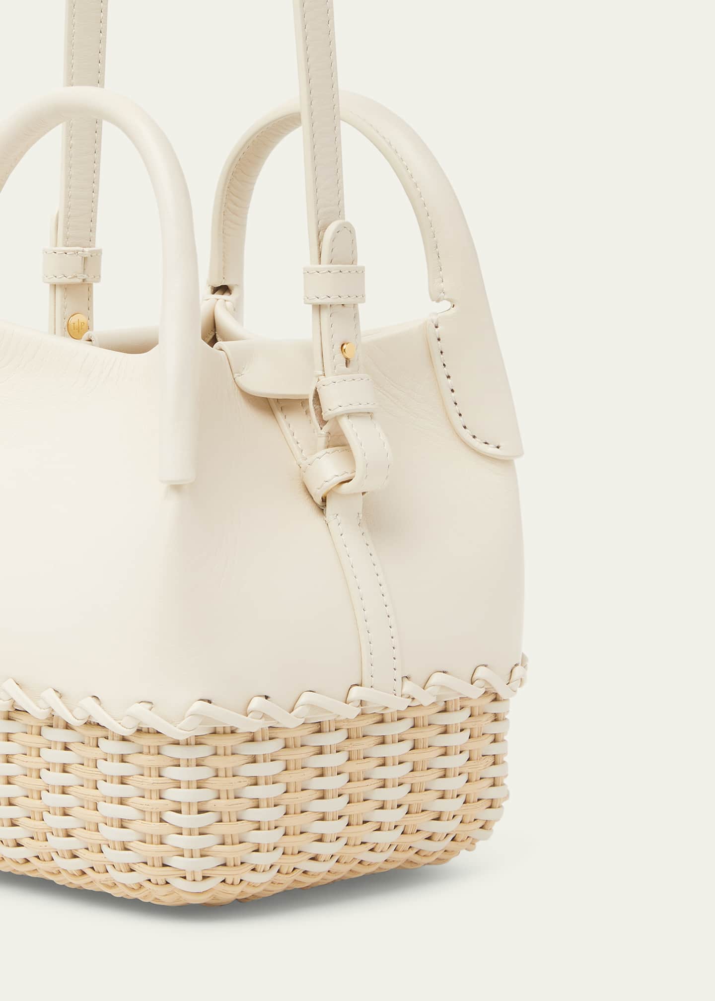 Loro Piana Bale Micro Braided Wicker & Leather Shoulder Bag Image 5 of 5