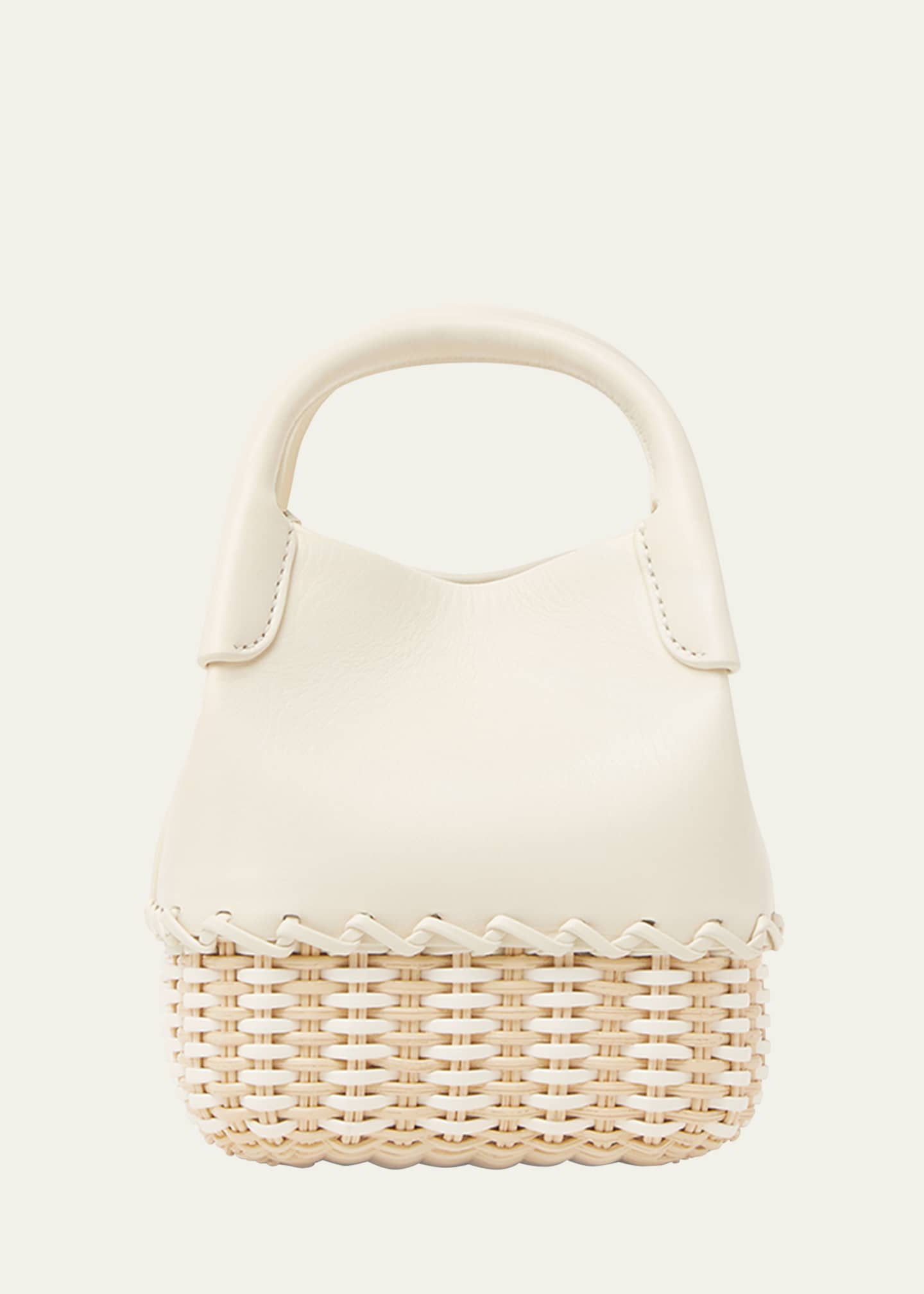 Loro Piana Bale Micro Braided Wicker & Leather Shoulder Bag Image 1 of 5