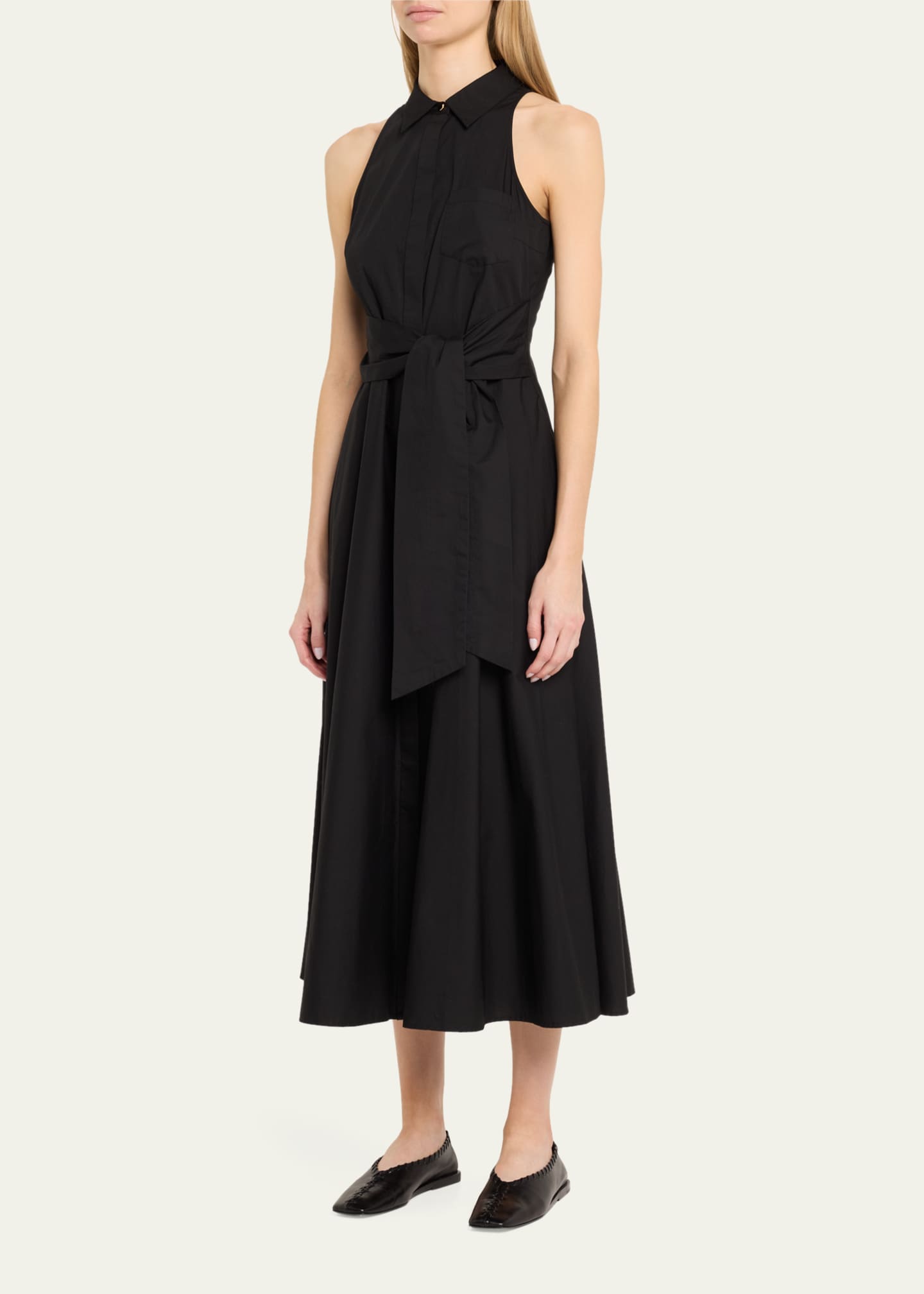Toccin Chelsea Sleeveless Tie-Front Midi Shirtdress Image 4 of 5