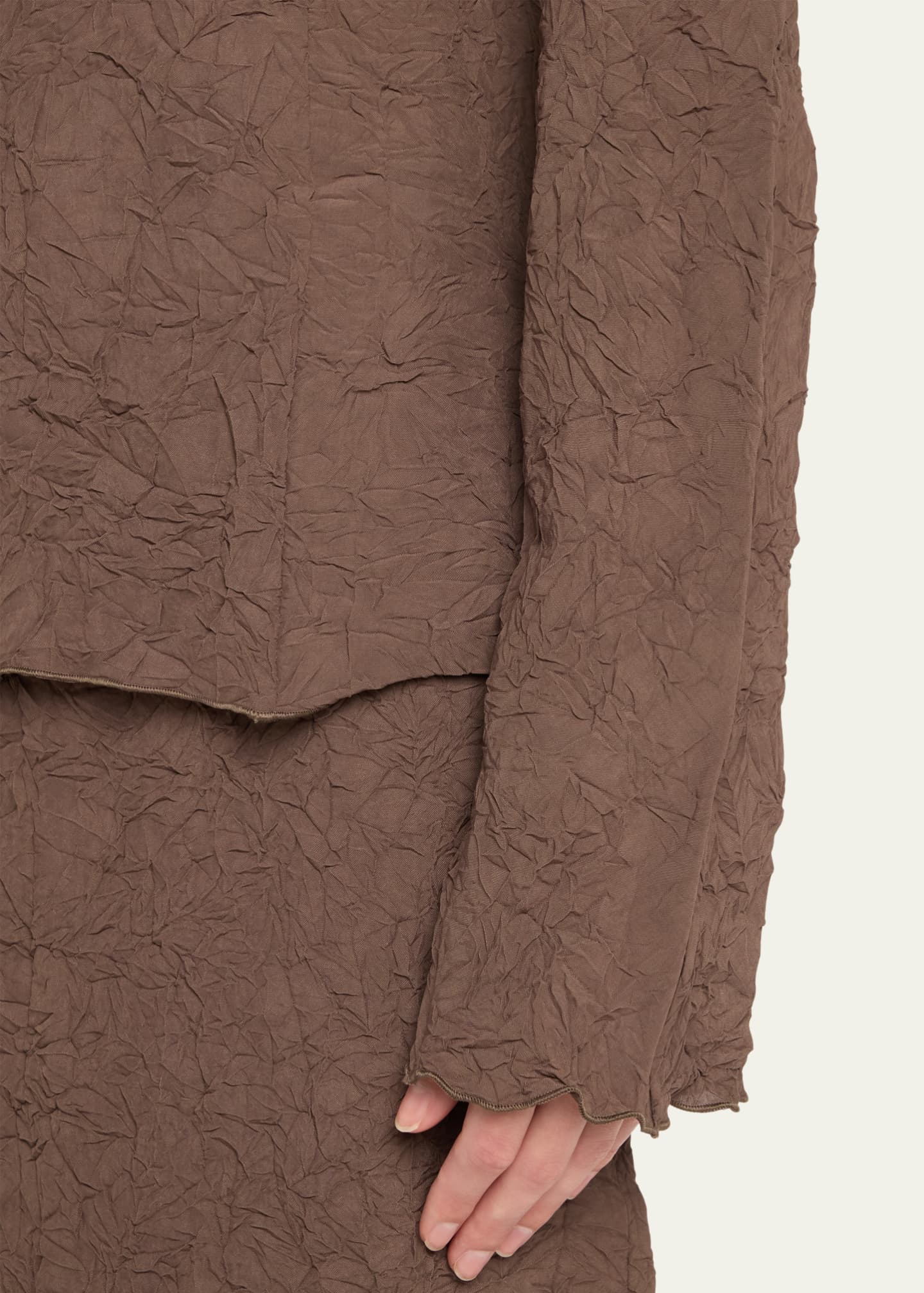 TEURN STUDIOS Long-Sleeve Crinkle Top Image 5 of 5
