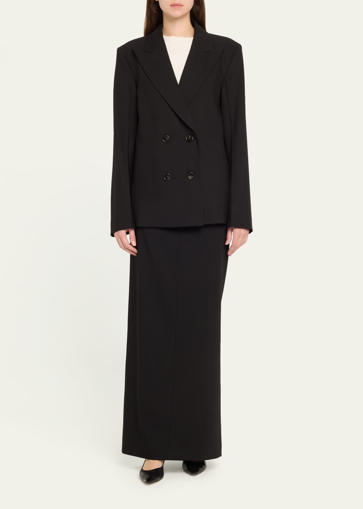 TEURN STUDIOS Tailored Wool Maxi Skirt Image 2 of 5