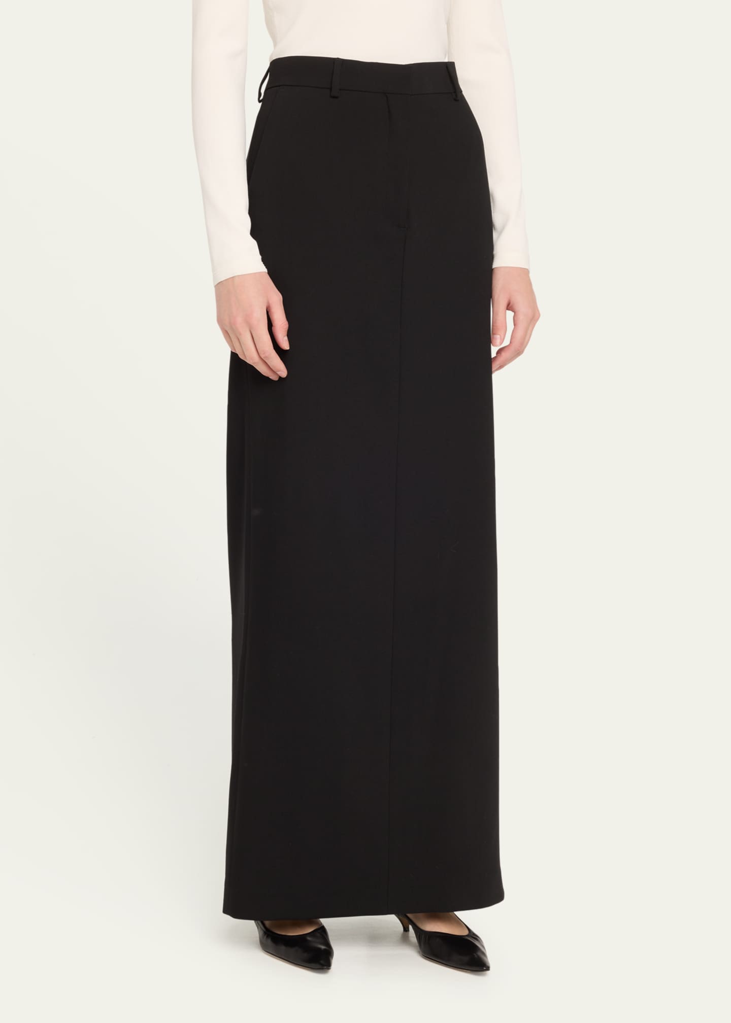 TEURN STUDIOS Tailored Wool Maxi Skirt Image 4 of 5