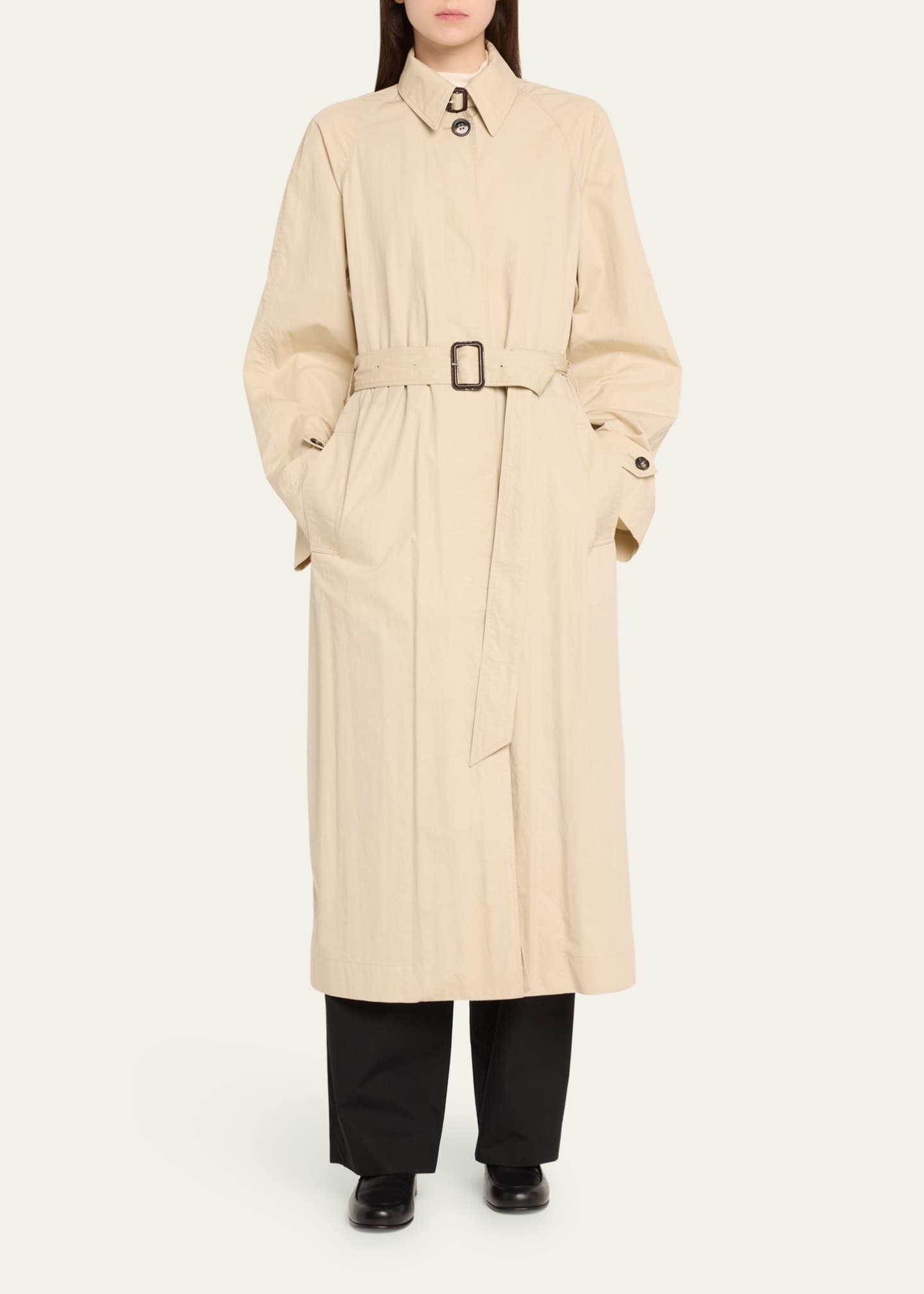TEURN STUDIOS Belted Trench Coat Image 2 of 5