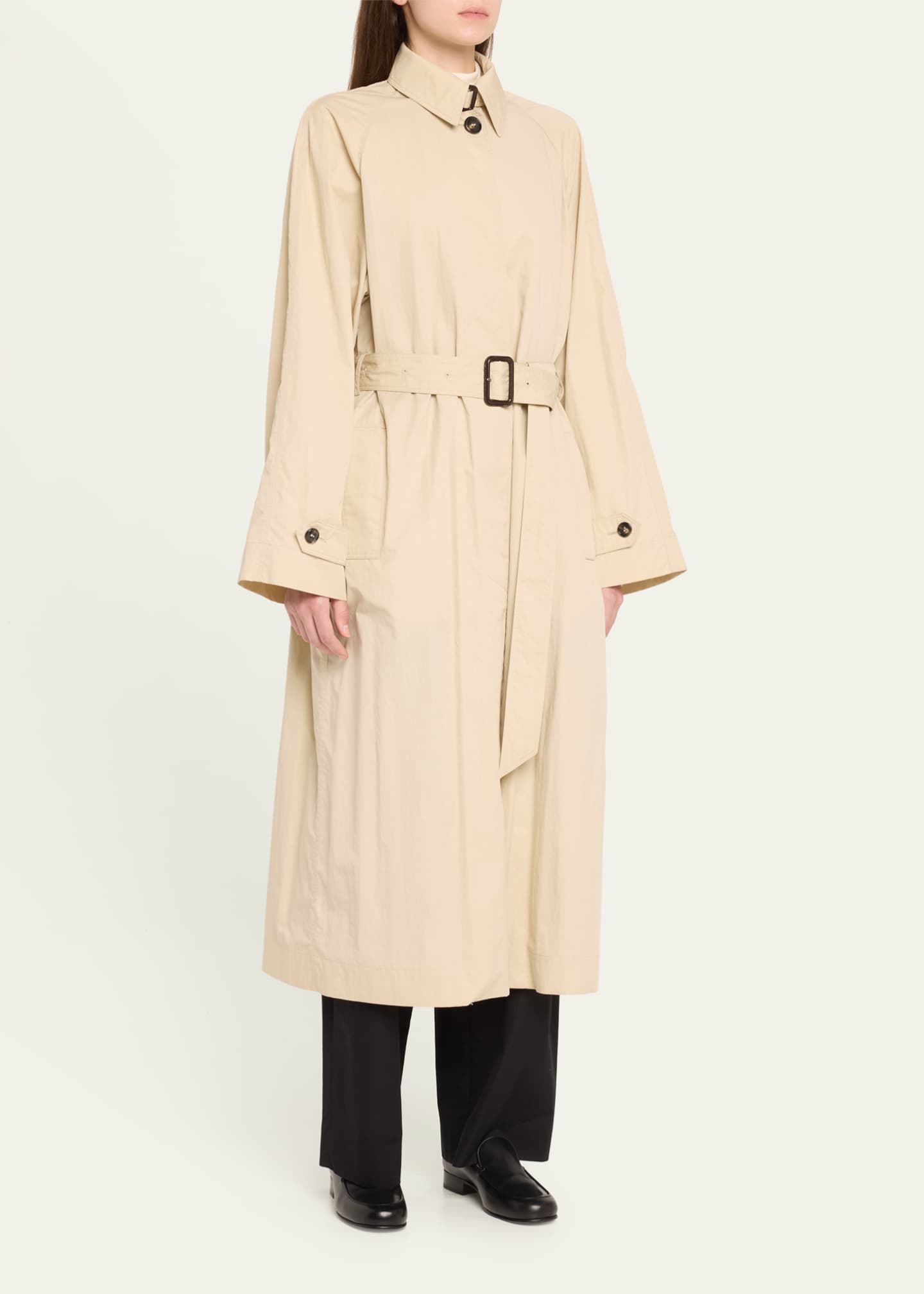 TEURN STUDIOS Belted Trench Coat Image 4 of 5