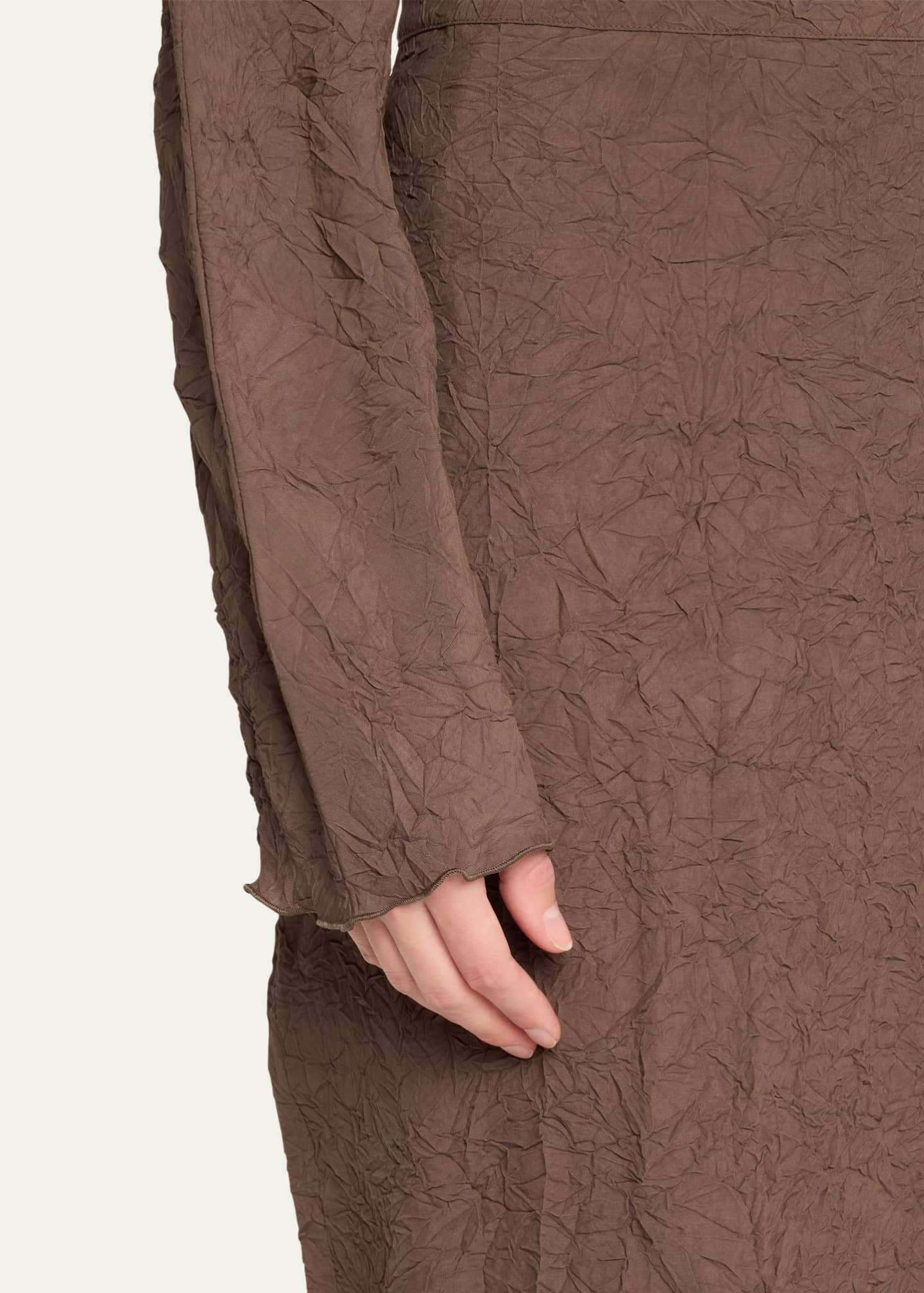 TEURN STUDIOS Crinkle Mid-Length Straight Skirt Image 5 of 5
